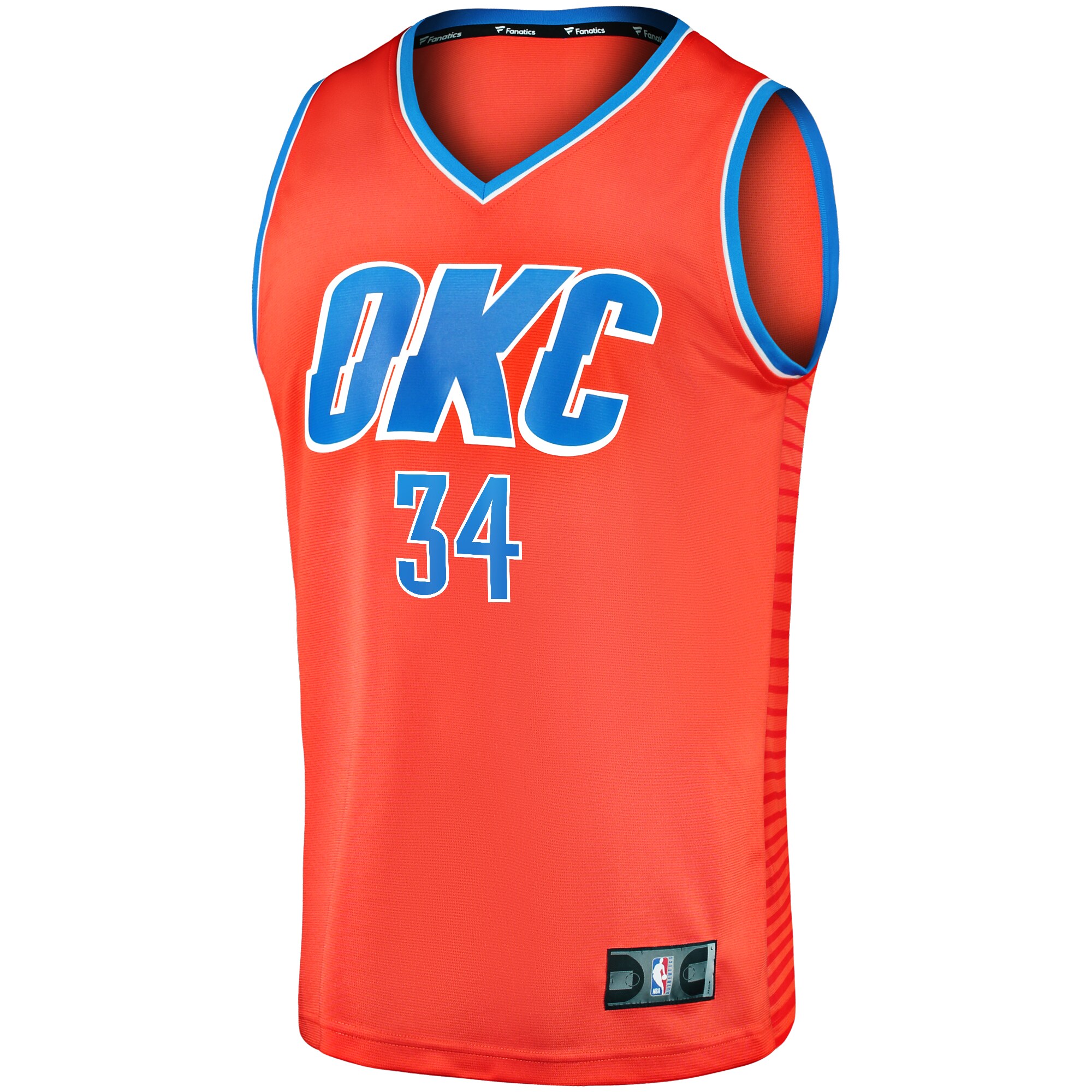 Kenrich Williams Oklahoma City Thunder Fanatics Fast Break Replica Player Jersey - Statement Edition - Orange