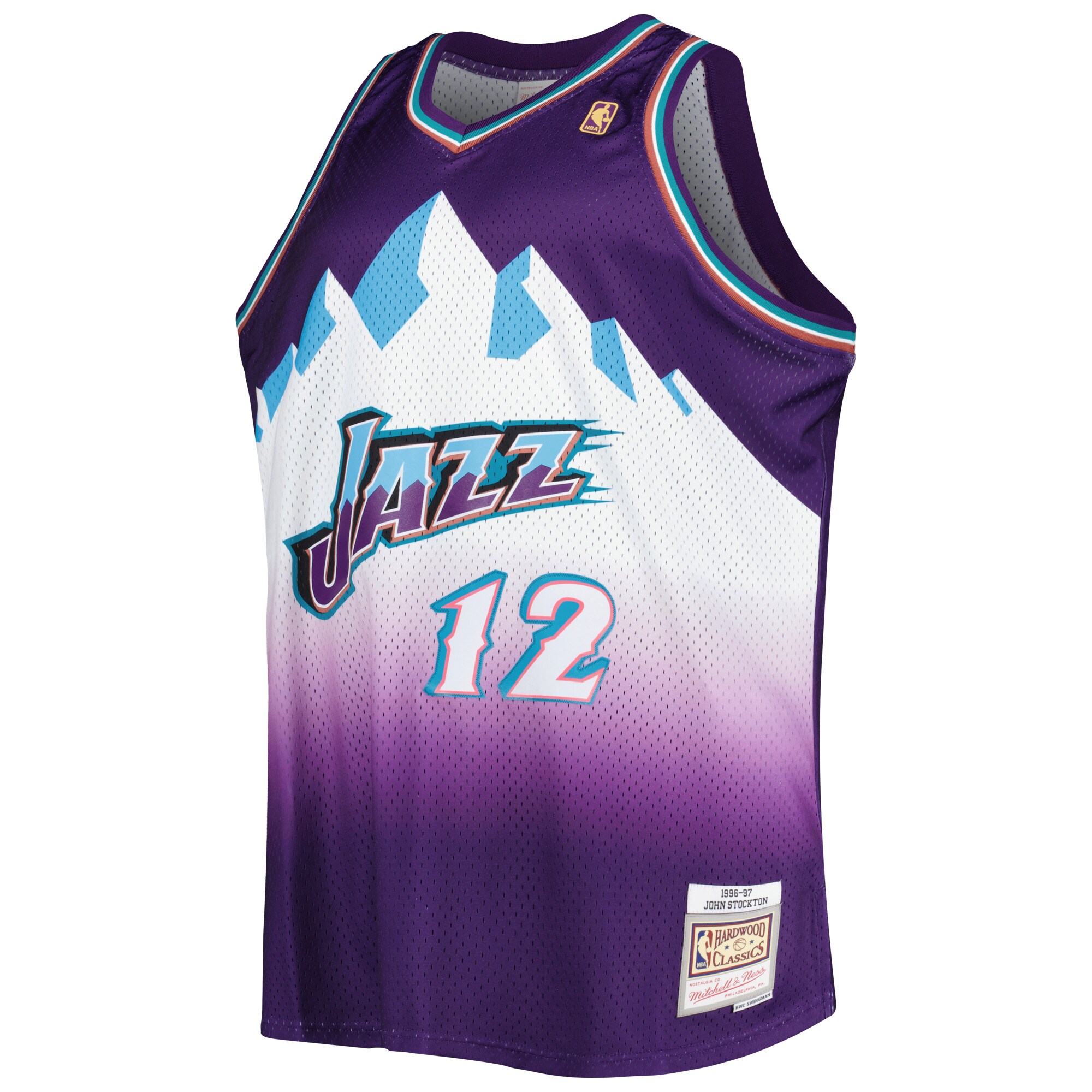 John Stockton Utah Jazz Mitchell & Ness Big & Tall Hardwood Classics 1996\/97 Swingman Jersey - Purple