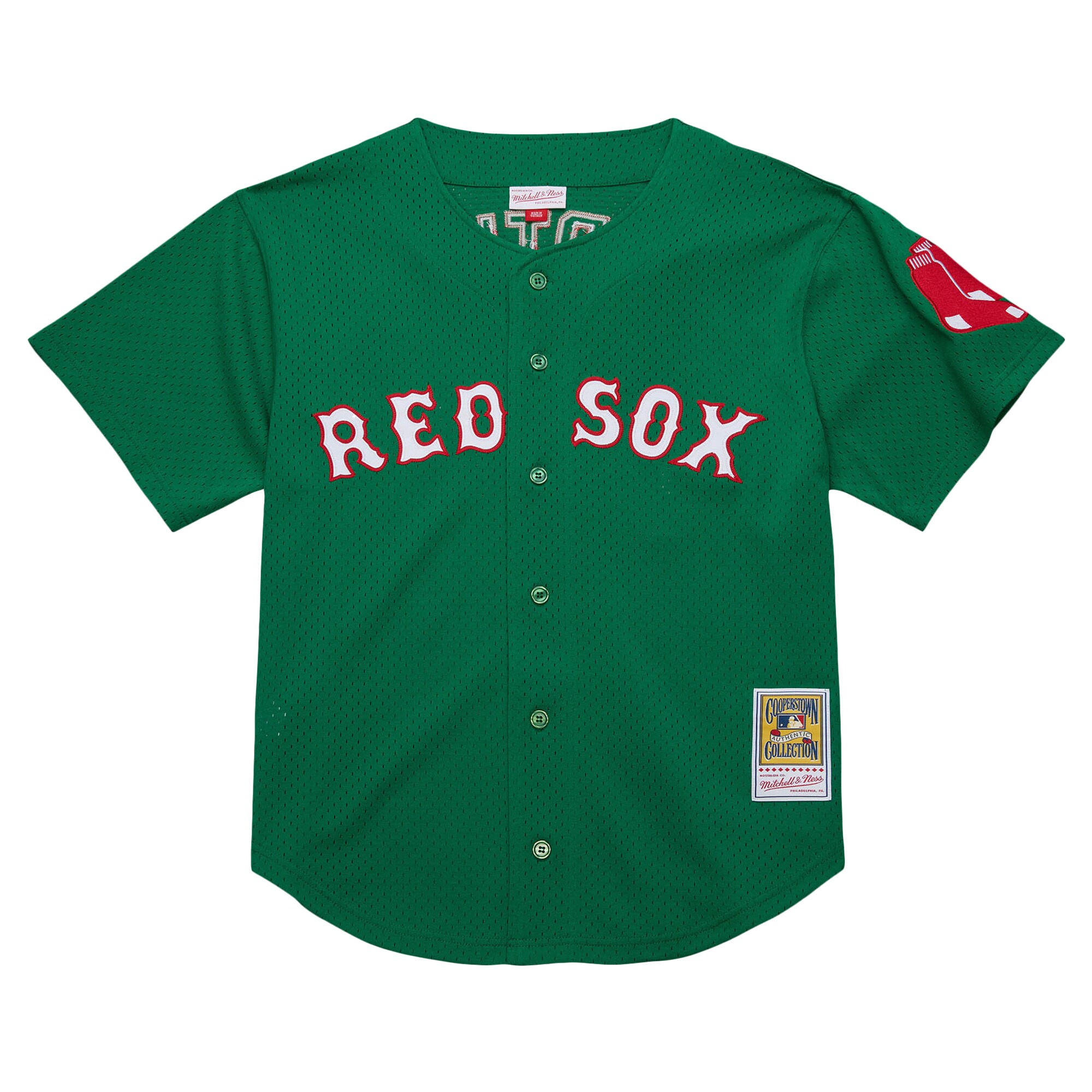 David Ortiz Boston Red Sox Mitchell & Ness Cooperstown Collection Mesh Batting Practice Jersey - Kelly Green