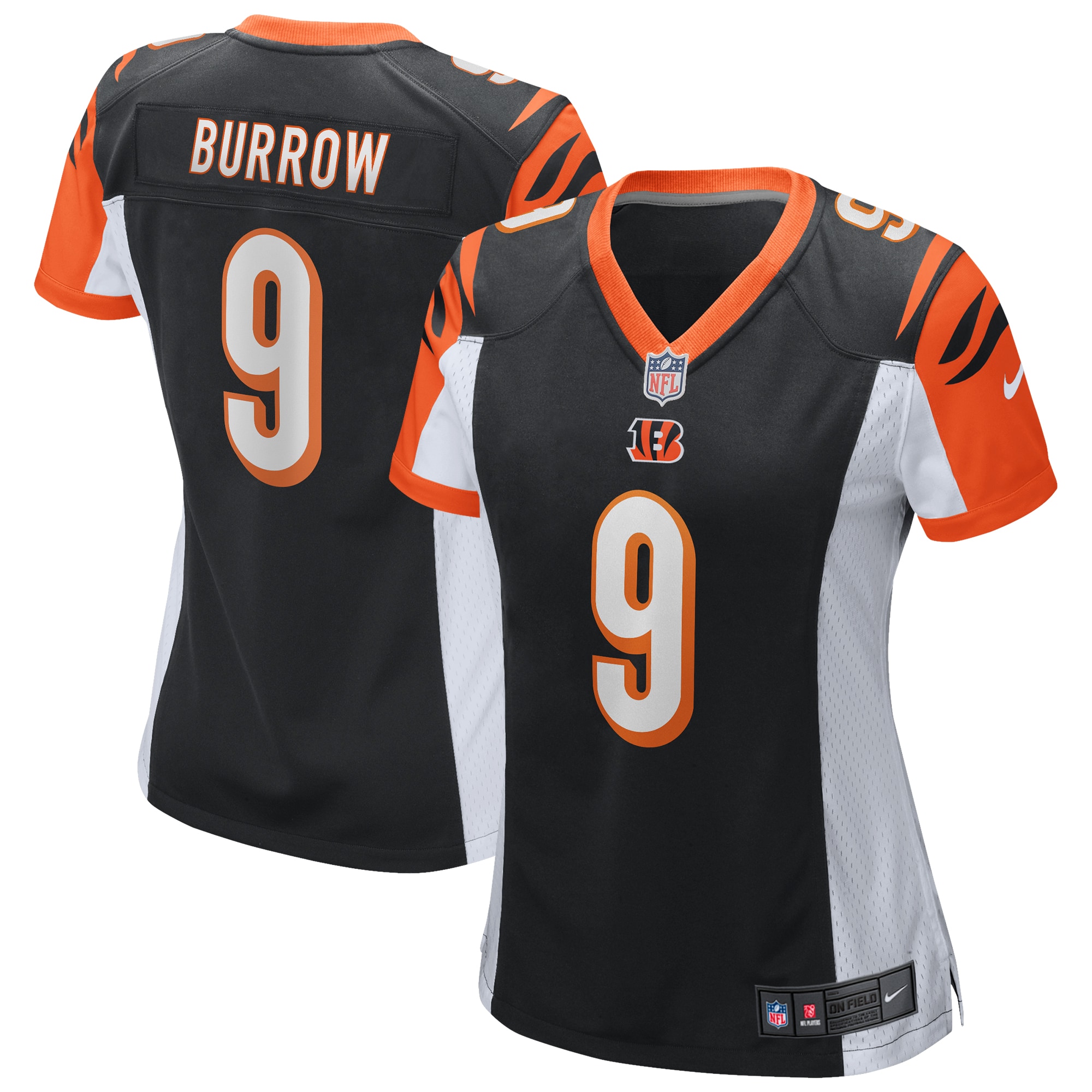 Joe Burrow Cincinnati Bengals  Women's Team Game Jersey - Black