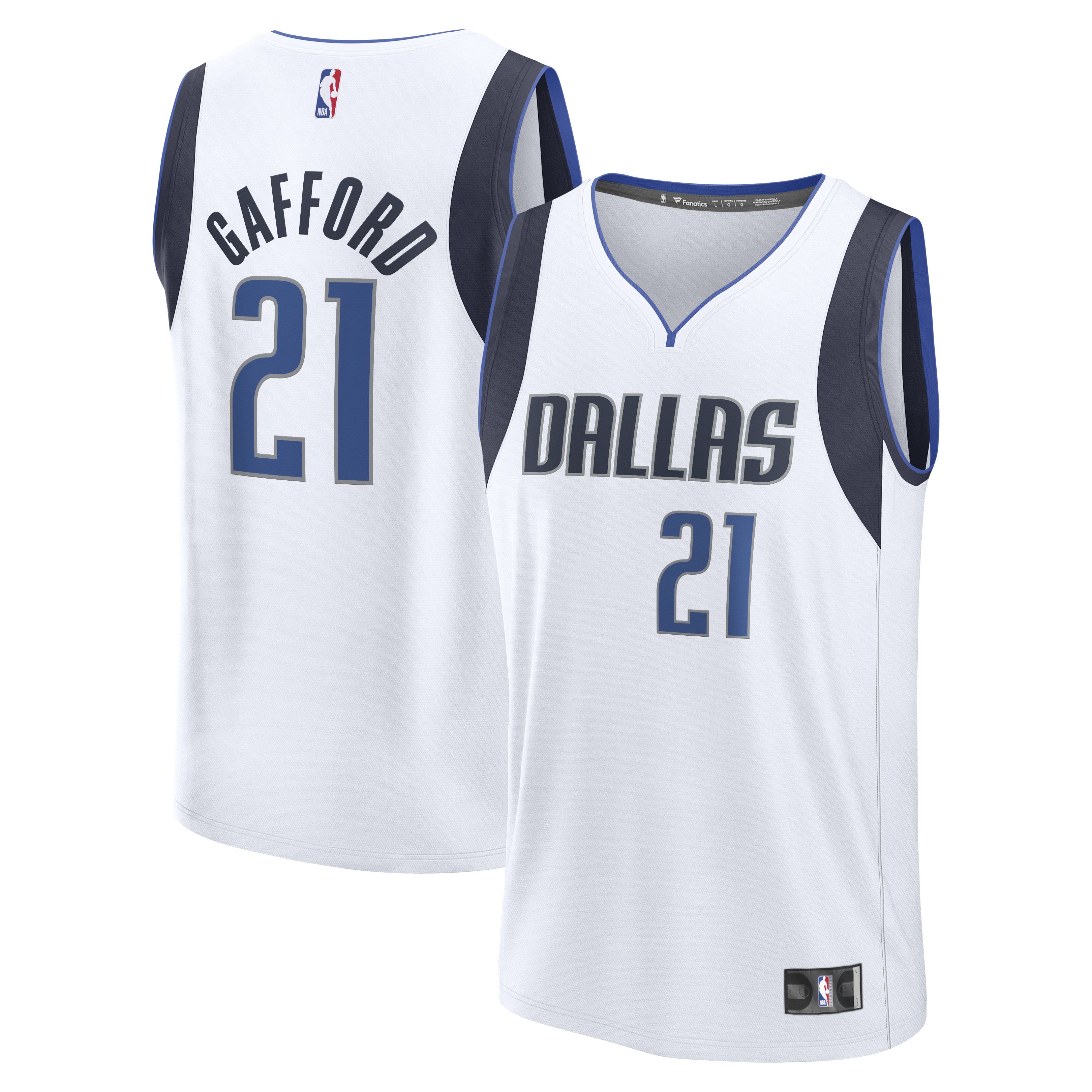 Daniel Gafford Dallas Mavericks Fanatics Youth Fast Break Player Jersey - Association Edition - White