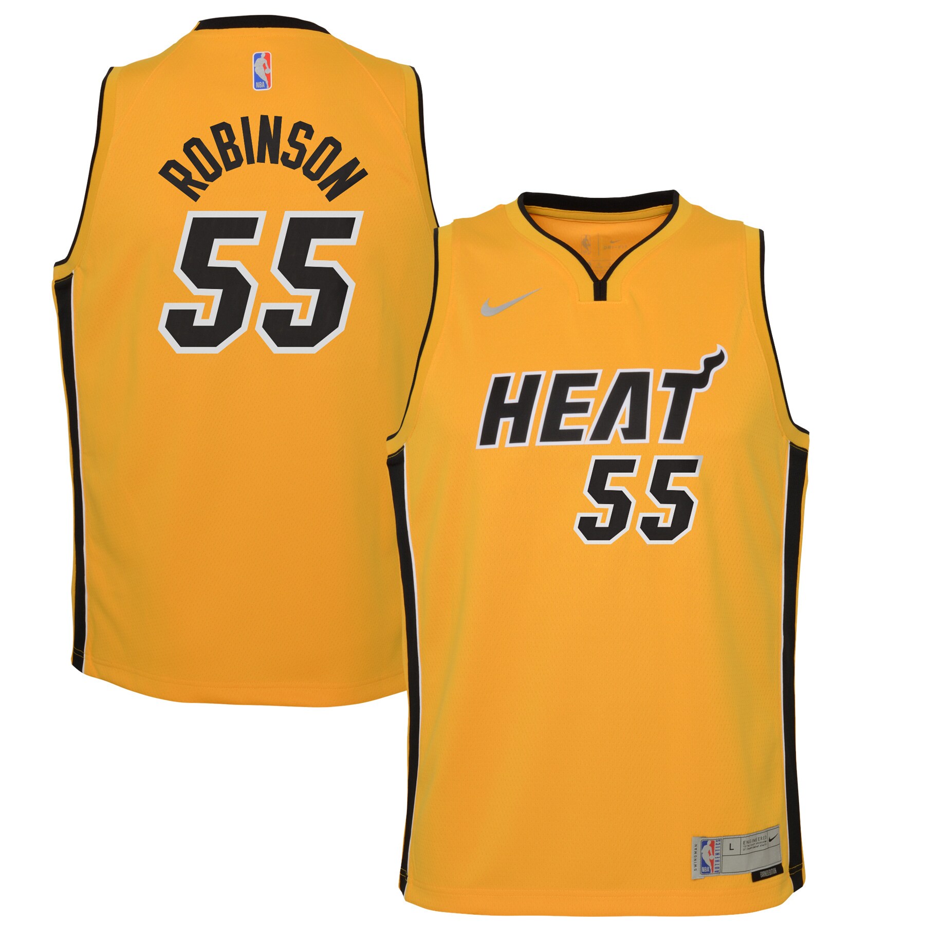 Duncan Robinson Miami Heat  Youth 2020\/21 Swingman Player Jersey Trophy Gold - Earned Edition