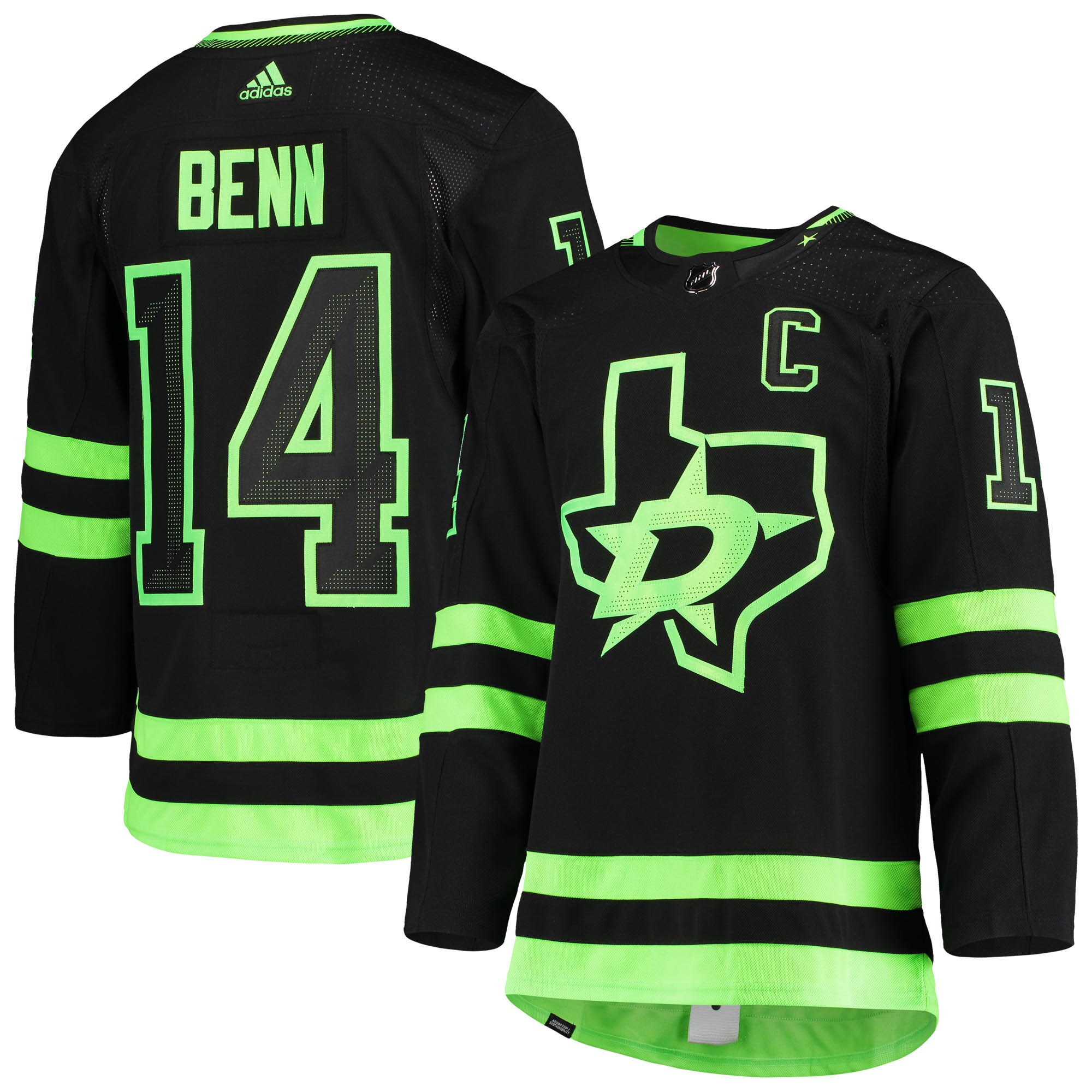Jamie Benn Dallas Stars adidas Alternate Primegreen Authentic Player Jersey - Black