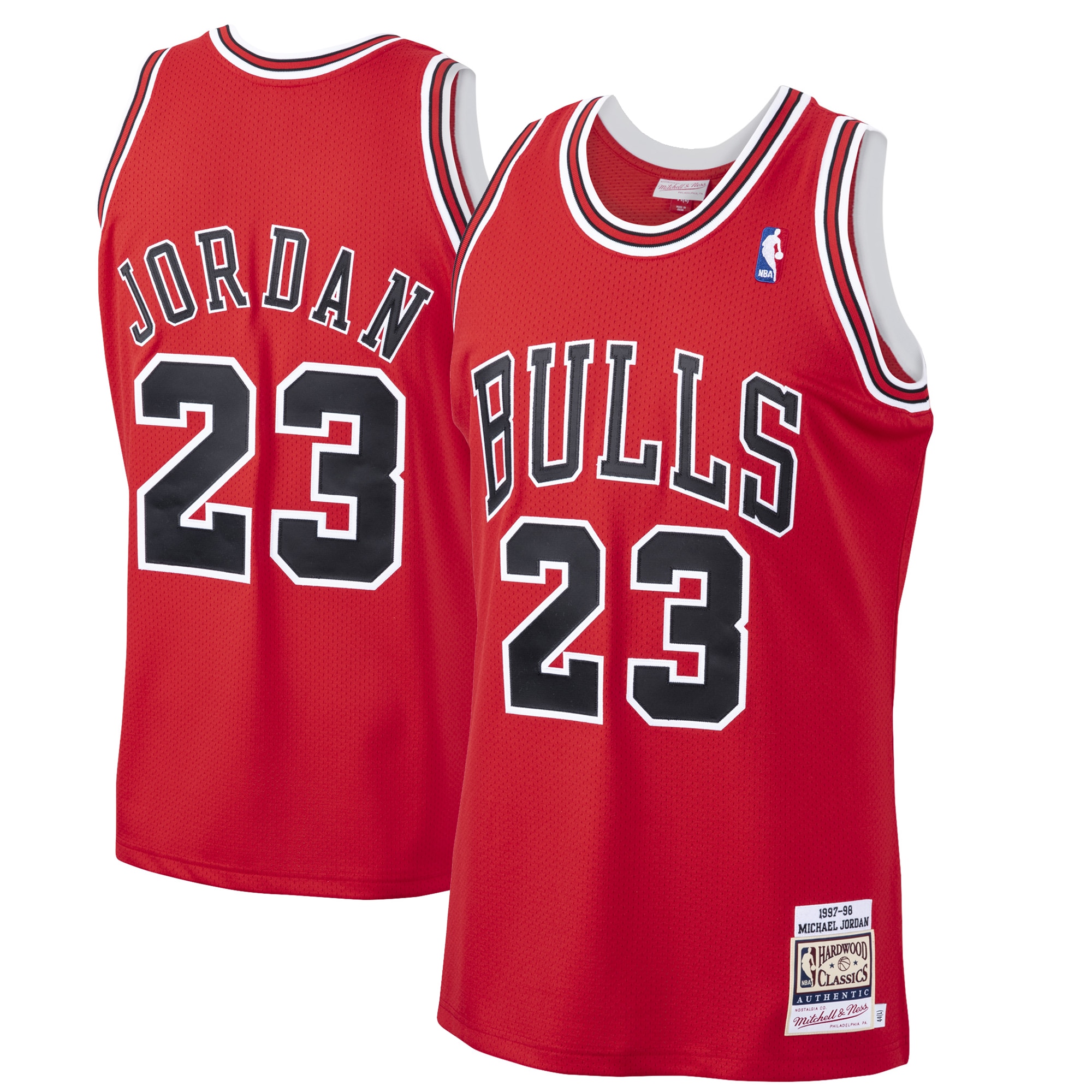 Michael Jordan Chicago Bulls Mitchell & Ness 1997\/98 Hardwood Classics Authentic Jersey - Scarlet