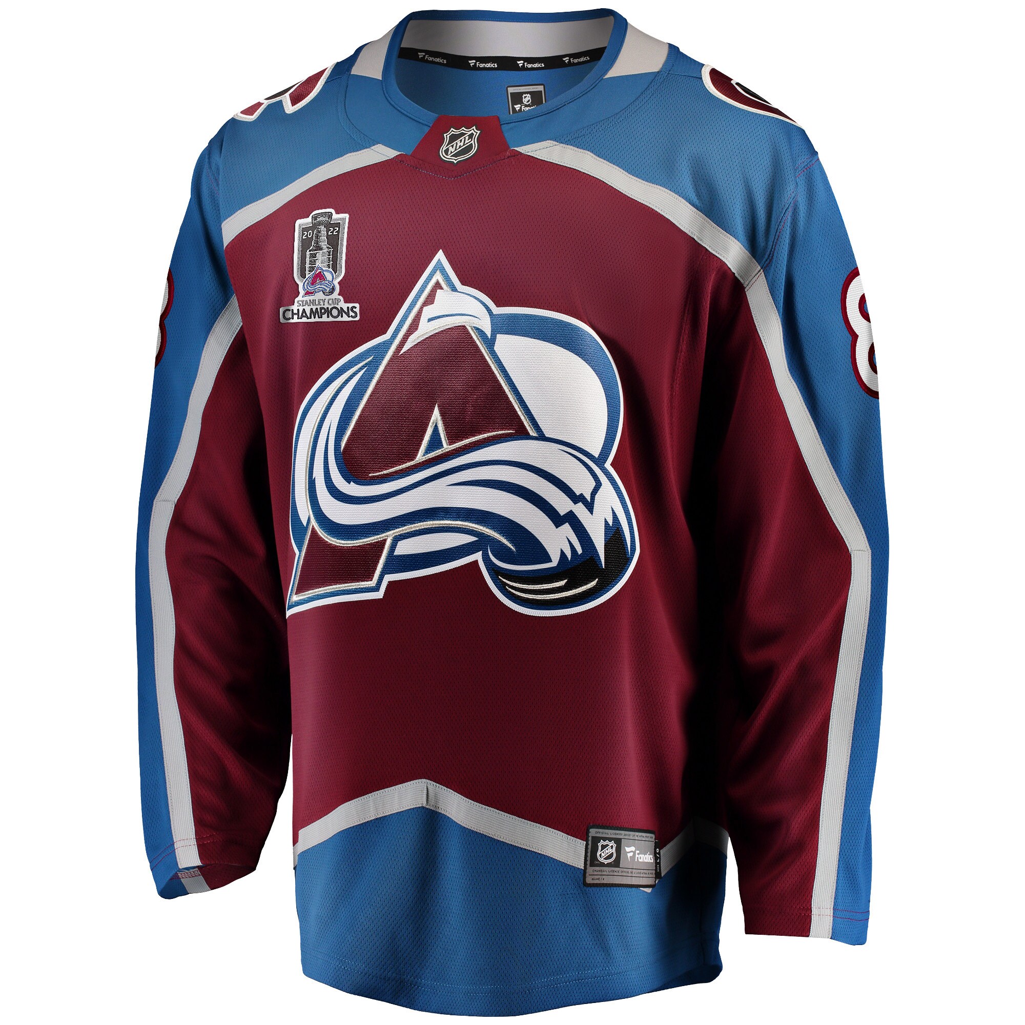 Cale Makar Colorado Avalanche Fanatics 2022 Stanley Cup Champions Breakaway Patch Player Jersey - Burgundy