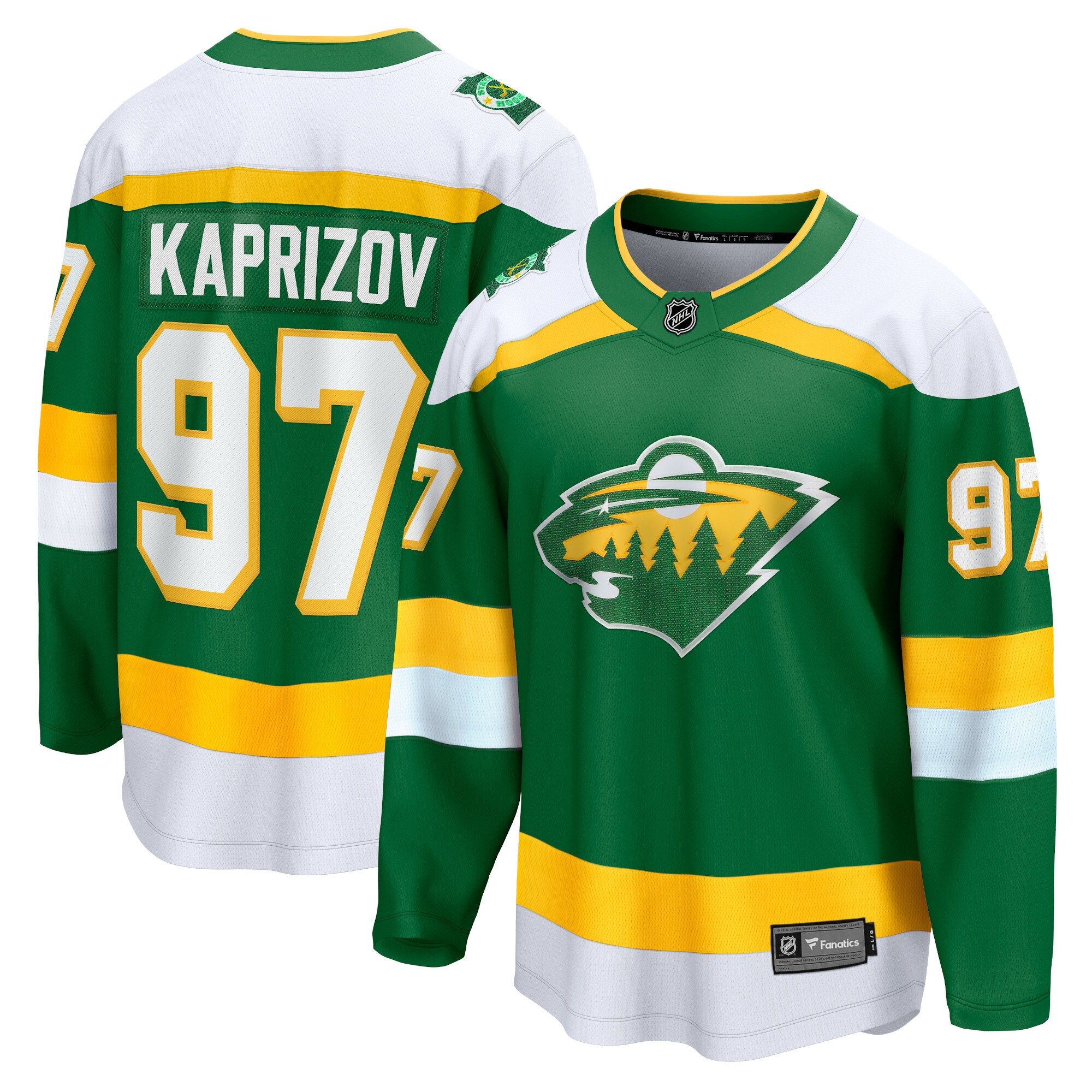 Kirill Kaprizov Minnesota Wild Fanatics Alternate Premier Breakaway Player Jersey - Green