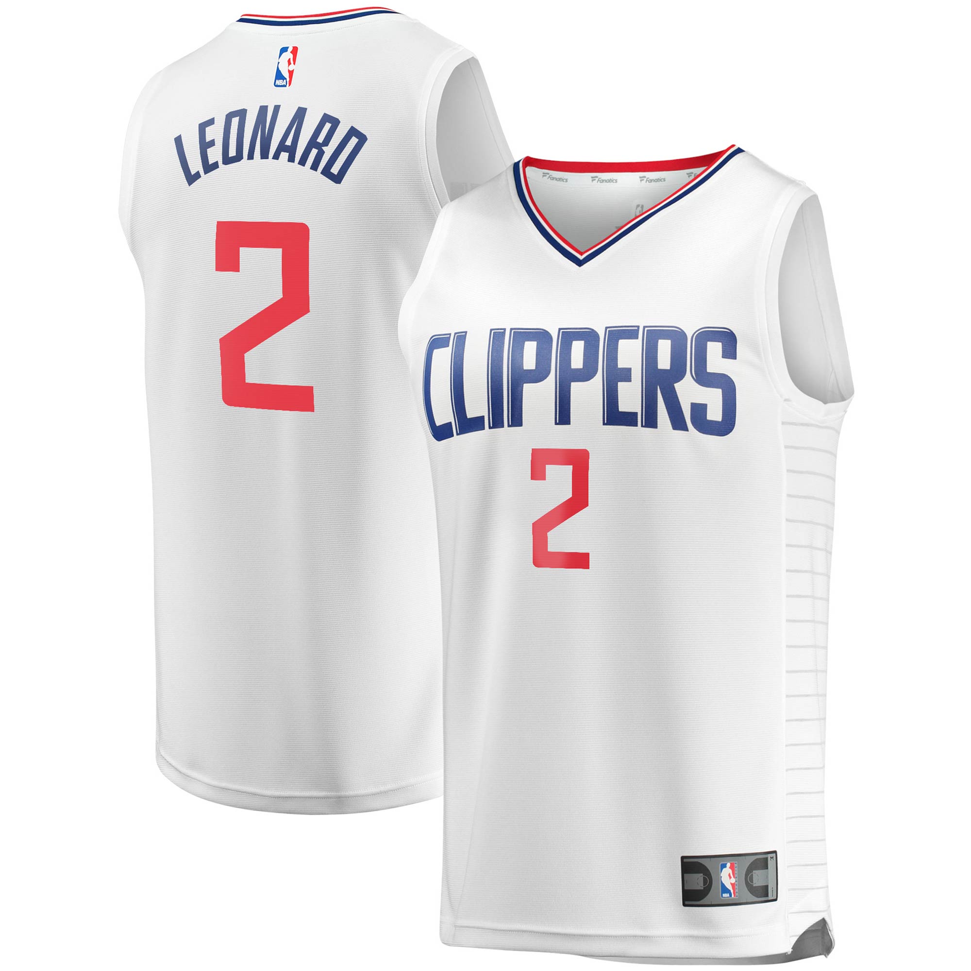 Kawhi Leonard LA Clippers Fanatics Youth 2020\/21 Fast Break Player Jersey - White - Association Edition