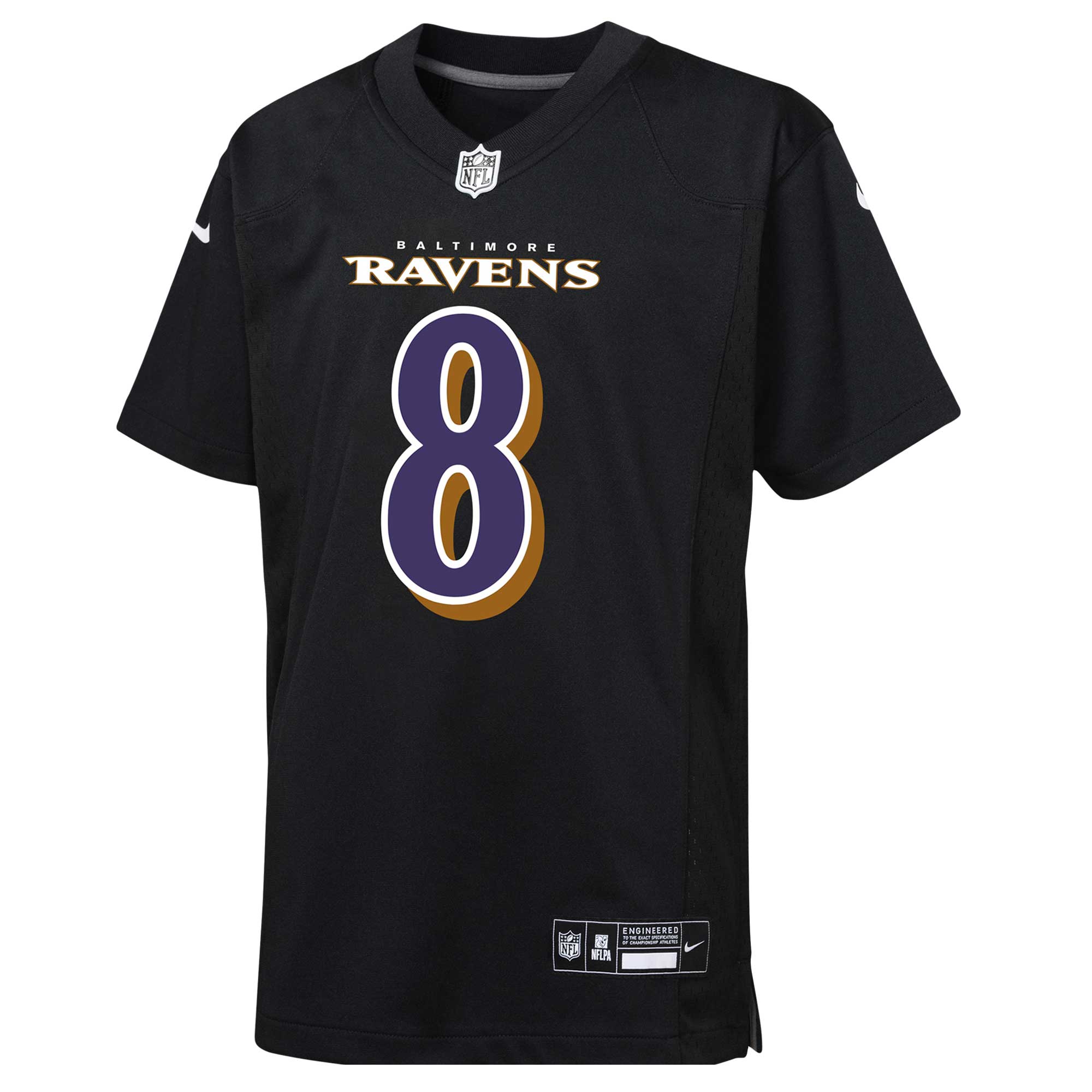 Lamar Jackson Baltimore Ravens  Youth Fashion Game Jersey - Black