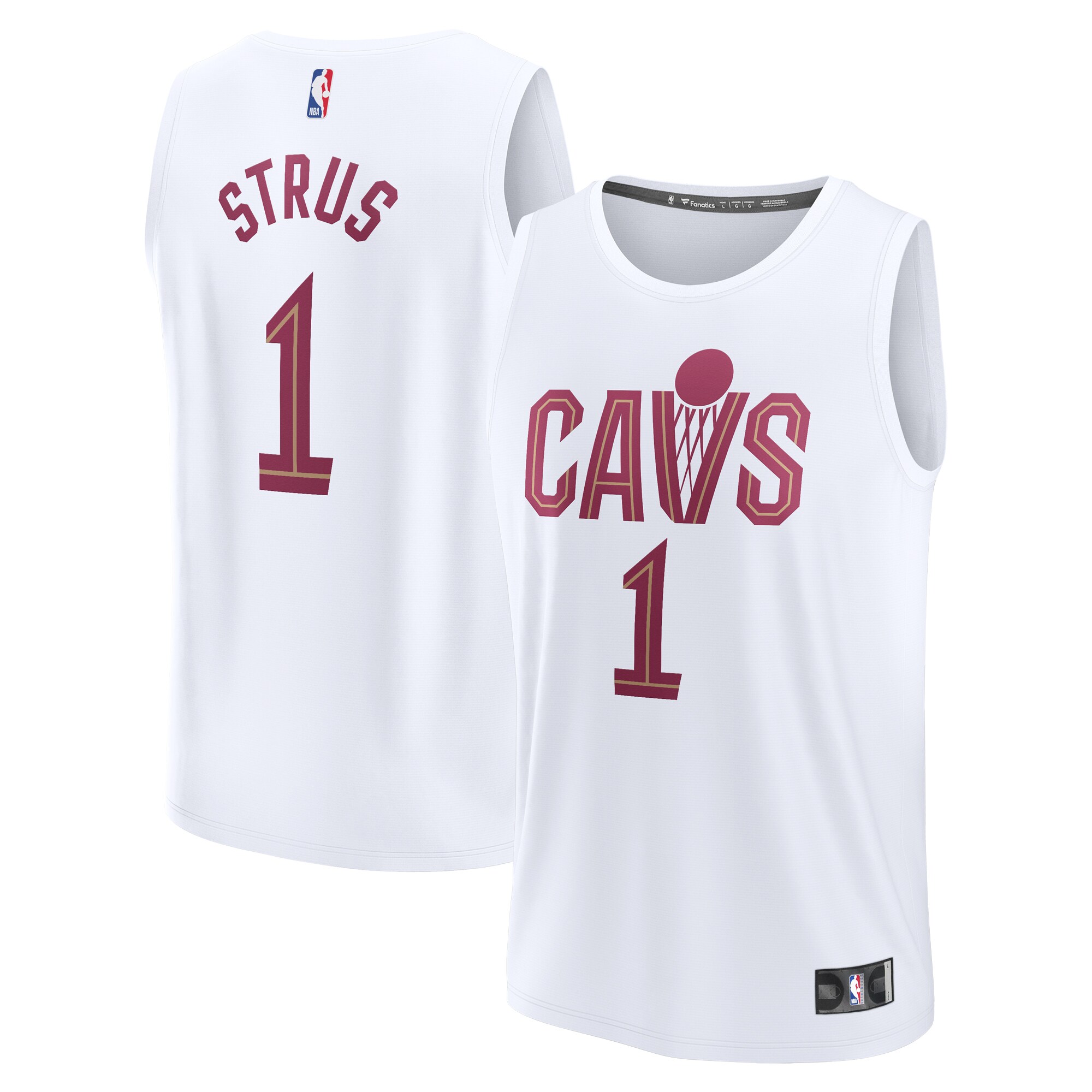 Max Strus Cleveland Cavaliers Fanatics Youth Fast Break Replica Player Jersey - Association Edition - White