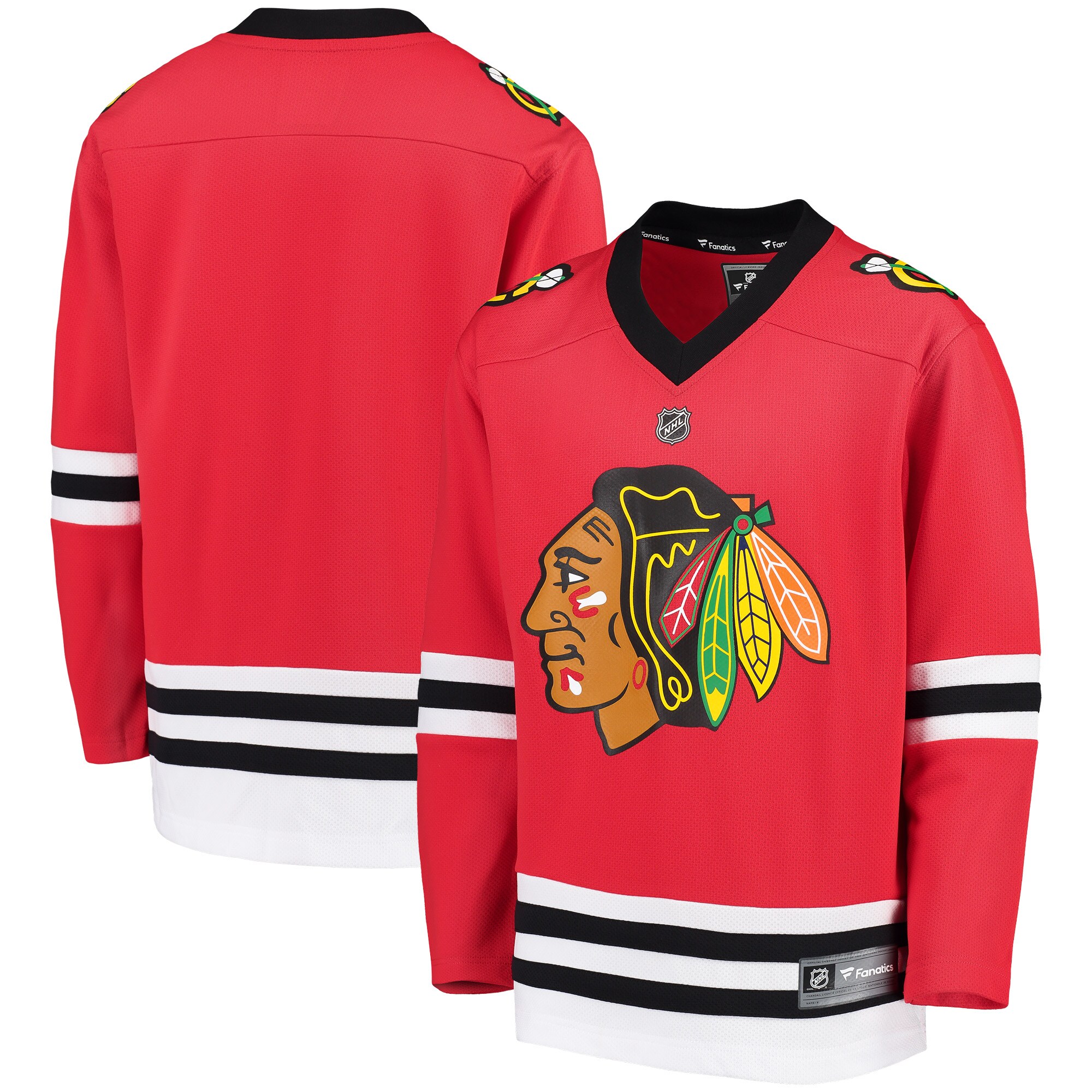 Chicago Blackhawks Fanatics Youth Home Replica Blank Jersey - Red