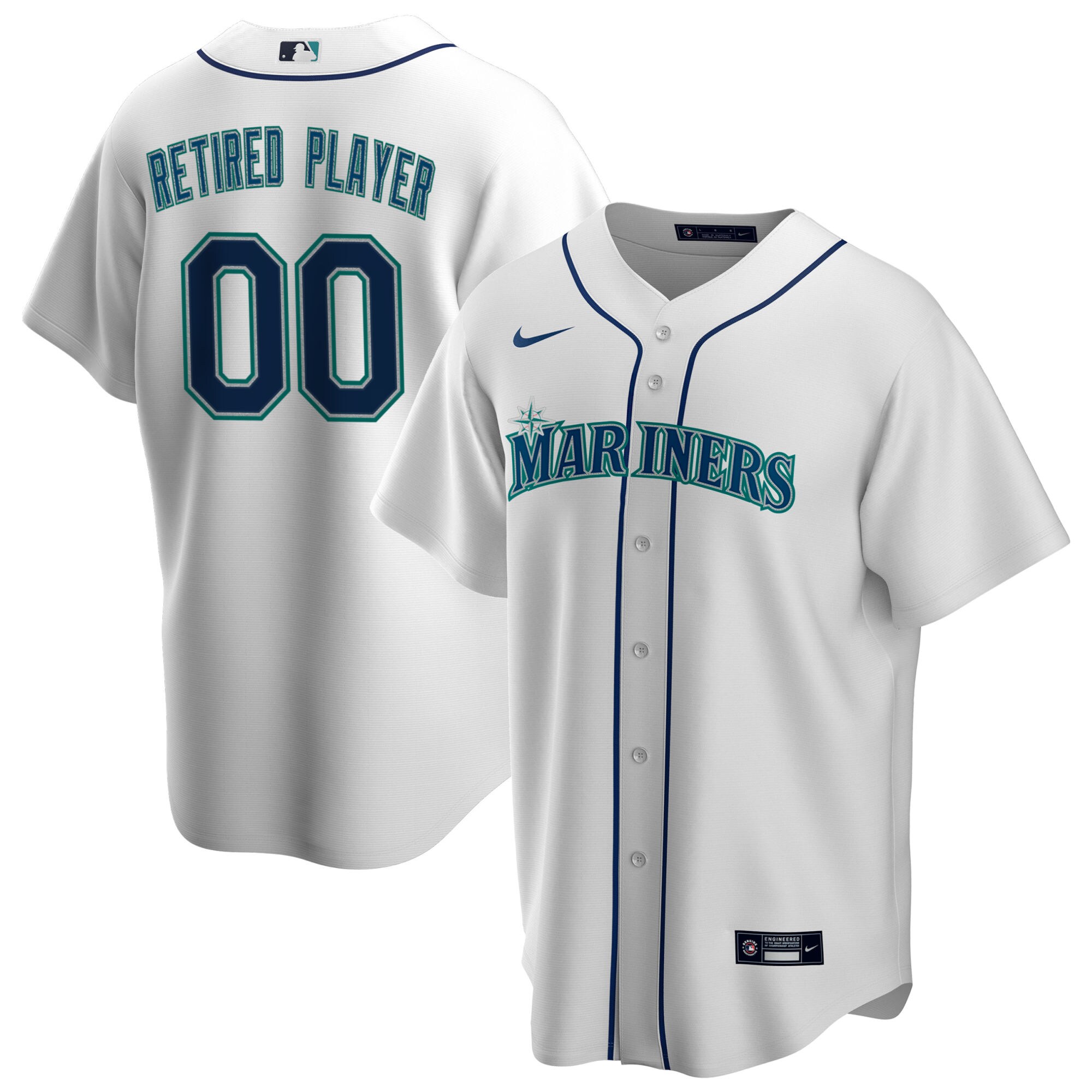 Seattle Mariners  Home Pick-A-Player Retired Roster Replica Jersey - White