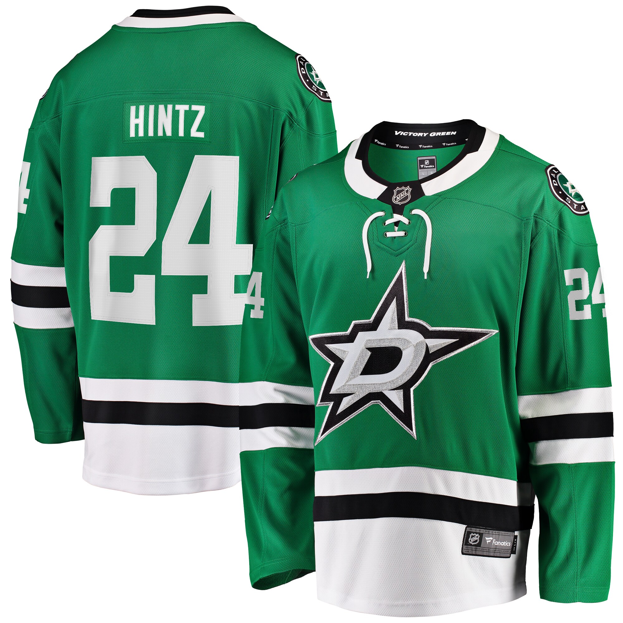 Roope Hintz Dallas Stars Fanatics Home Breakaway Player Jersey - Kelly Green