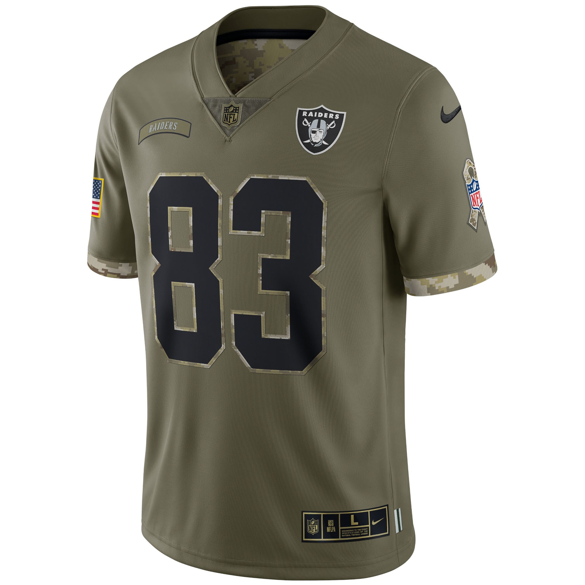 Darren Waller Las Vegas Raiders  2022 Salute To Service Limited Jersey - Olive