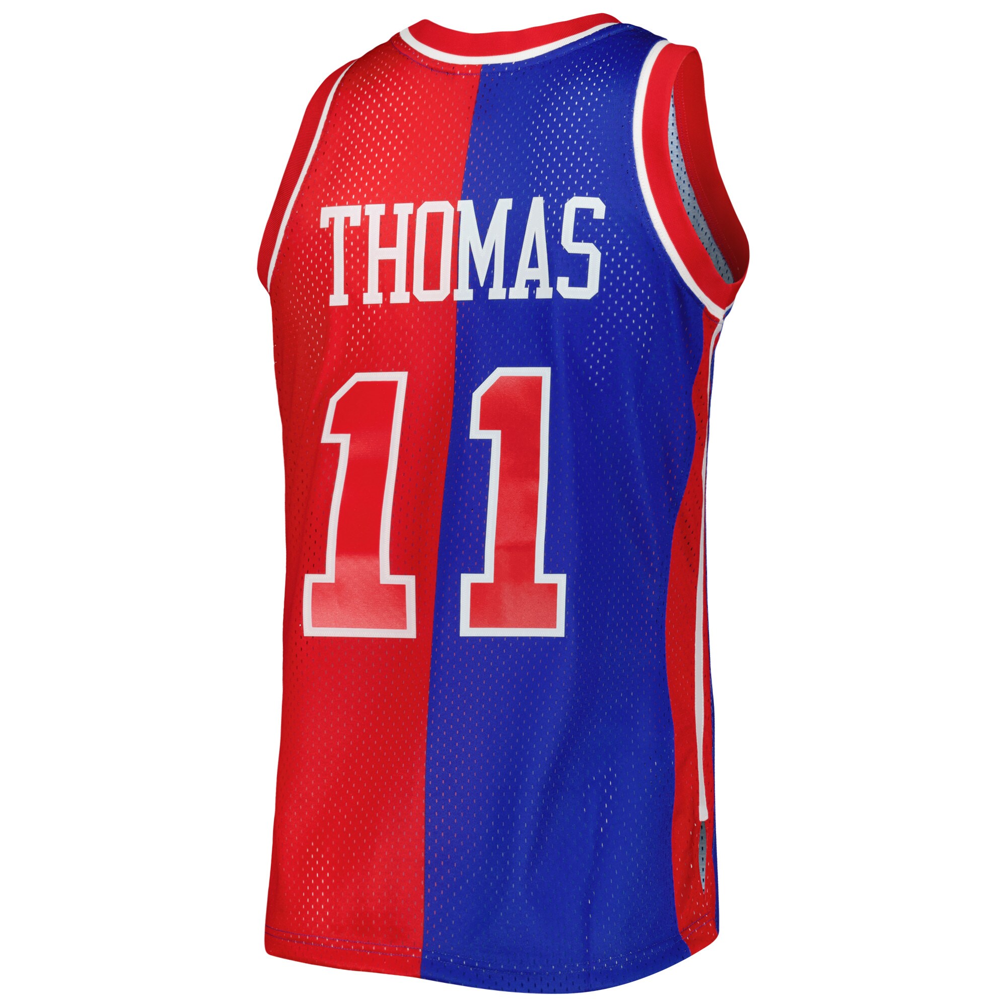 Isiah Thomas Isiah Thomas Mitchell & Ness Hardwood Classics 1988\/89 Split Swingman Jersey - Blue\/Red