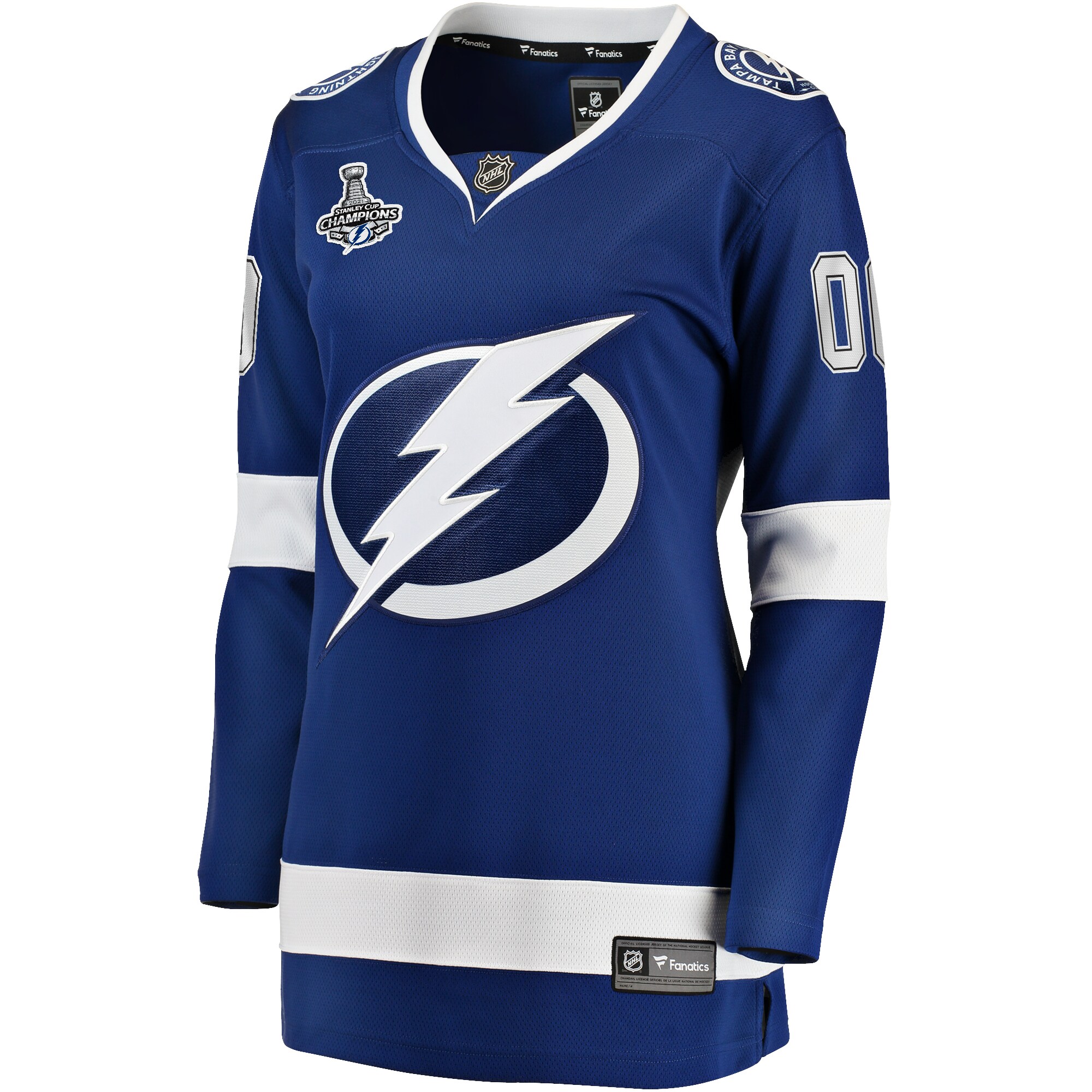 Tampa Bay Lightning Fanatics Women's 2021 Stanley Cup Champions Home Breakaway Custom Jersey - Blue