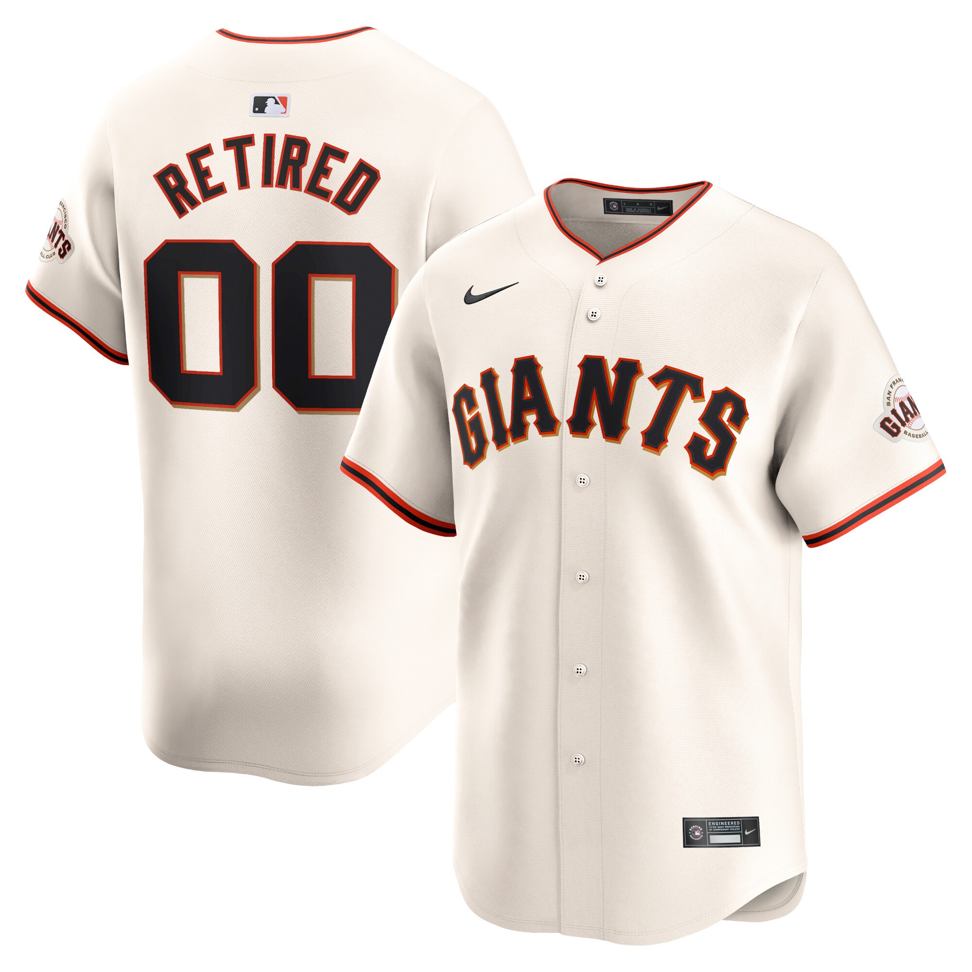 San Francisco Giants  Home Limited Pick-A-Player Retired Roster Jersey - Cream