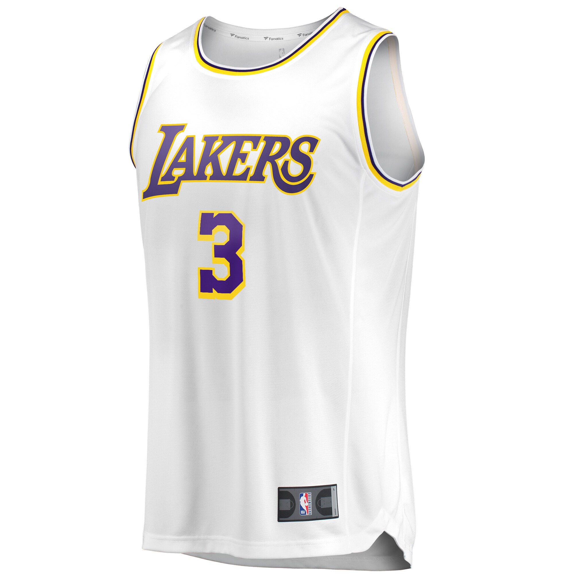 Anthony Davis Los Angeles Lakers Fanatics Fast Break Replica Player Jersey - White - Association Edition
