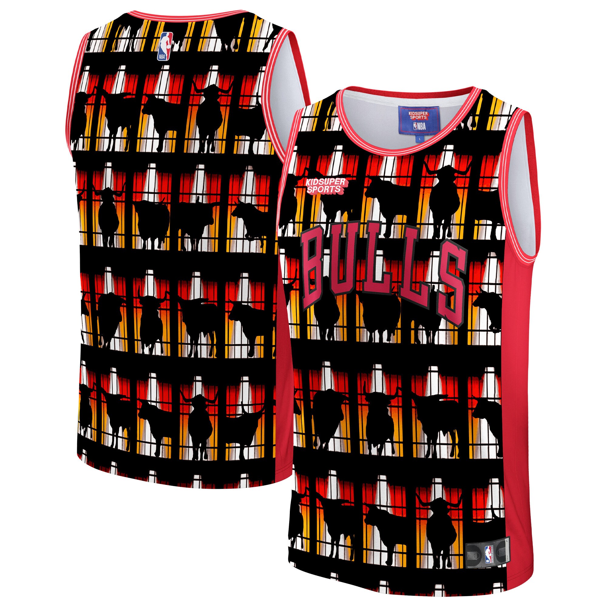 Chicago Bulls NBA & KidSuper Studios by Fanatics Unisex Hometown Jersey - Red