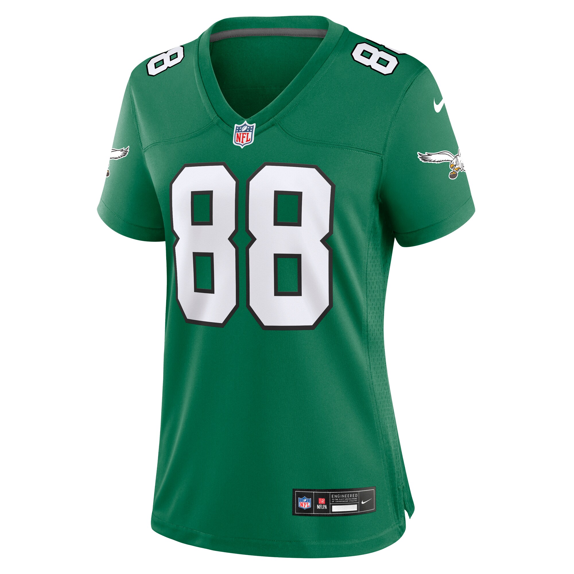 Dallas Goedert Philadelphia Eagles  Women's Alternate Game Jersey - Kelly Green