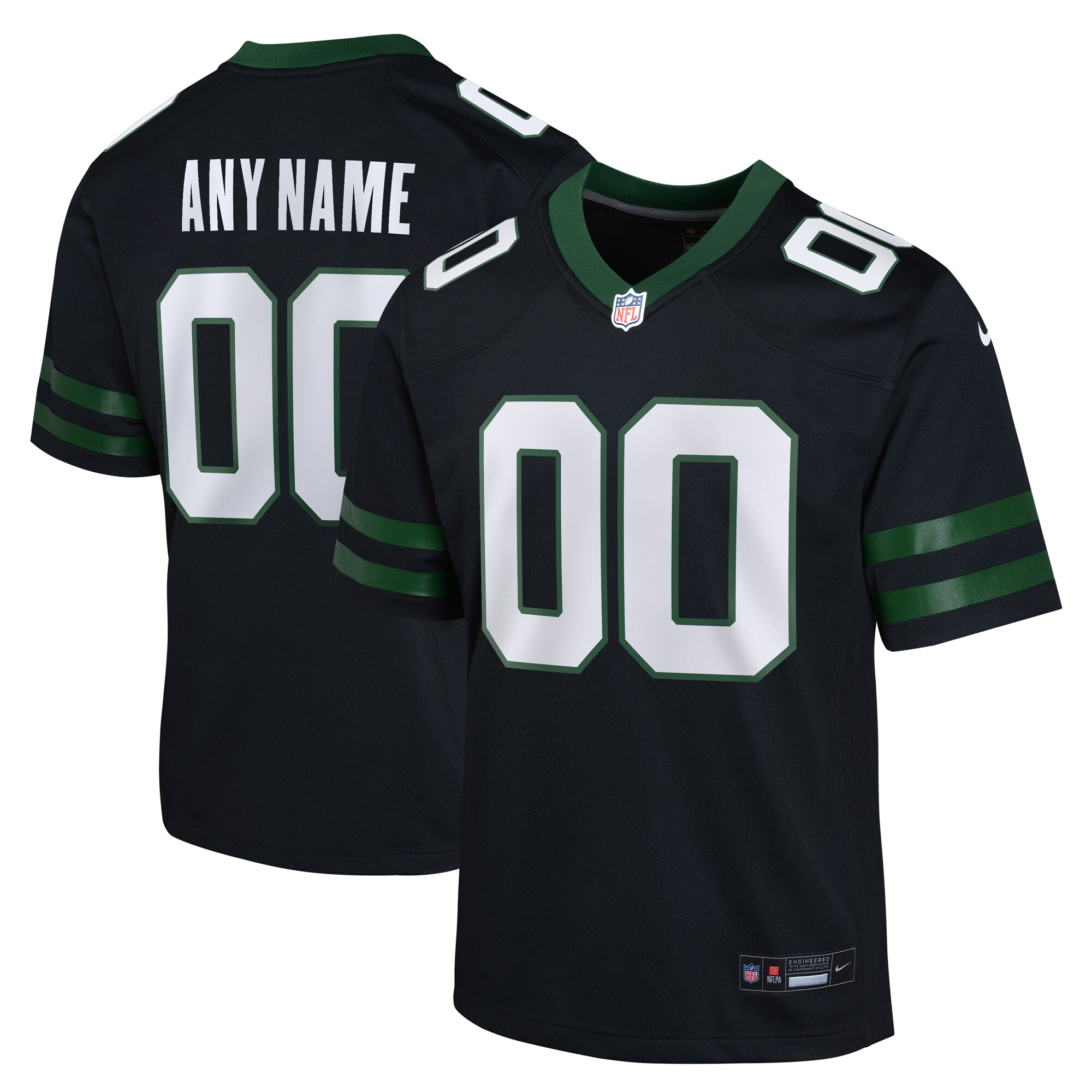 New York Jets  Youth Alternate Custom Game Jersey - Legacy Black