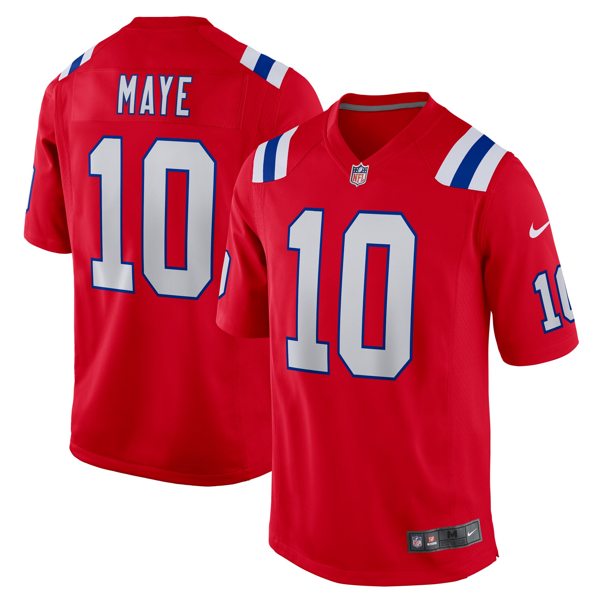 Drake Maye New England Patriots  2024 NFL Draft First Round Pick Player Game Jersey - Red