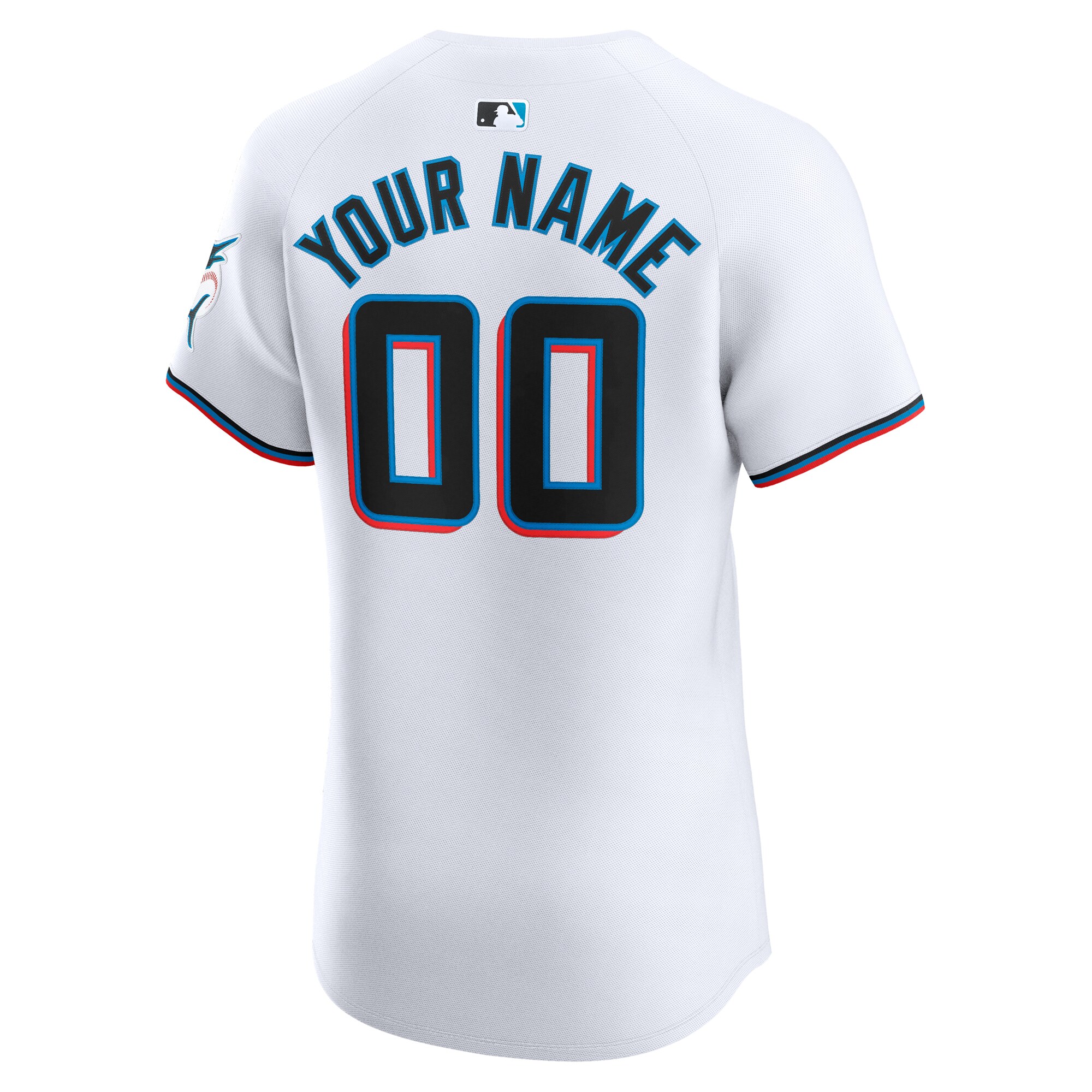 Miami Marlins  Home Elite Custom Jersey - White