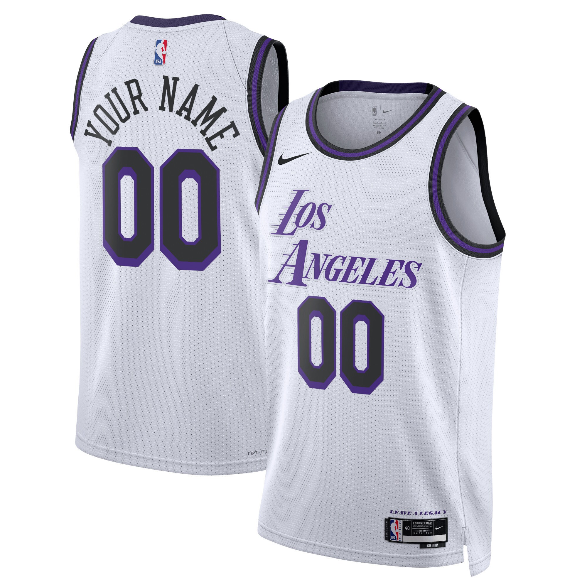 Los Angeles Lakers  Unisex 2022\/23 Swingman Custom Jersey - City Edition - White