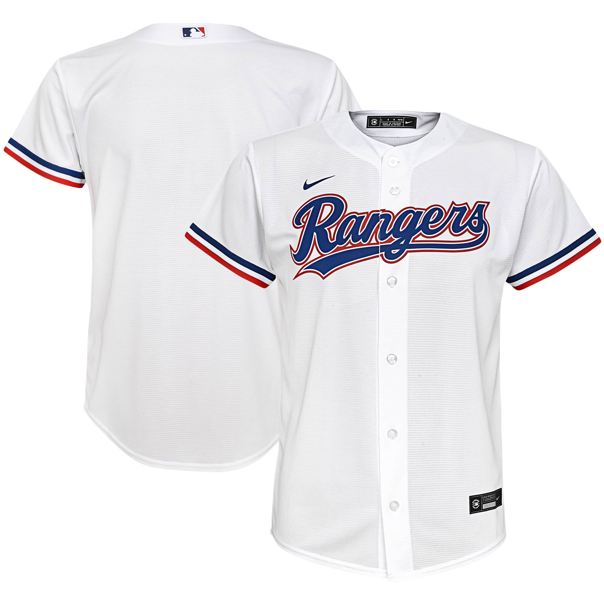Texas Rangers  Youth Home Replica Team Jersey - White