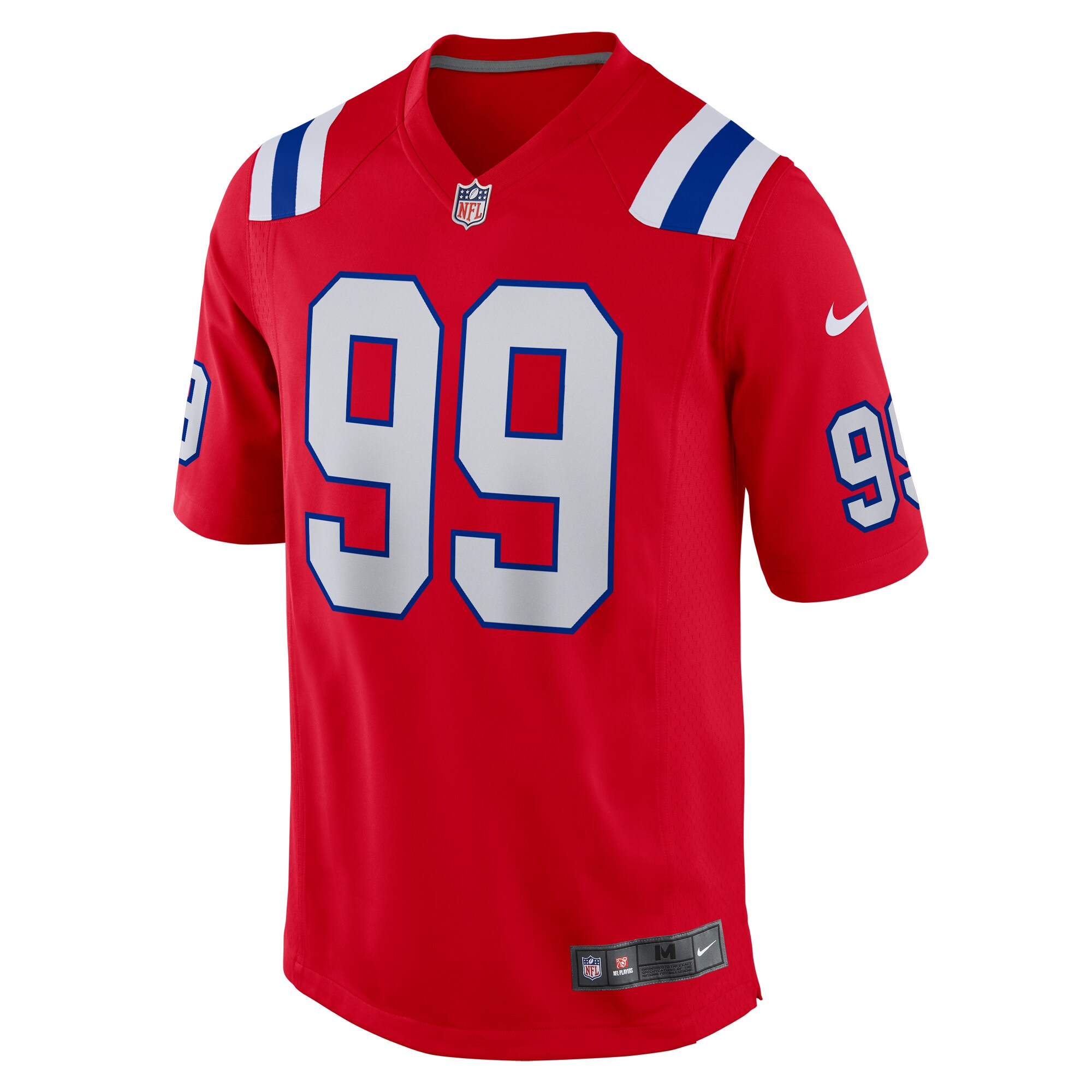 Keion White New England Patriots  Alternate Team Game Jersey - Red