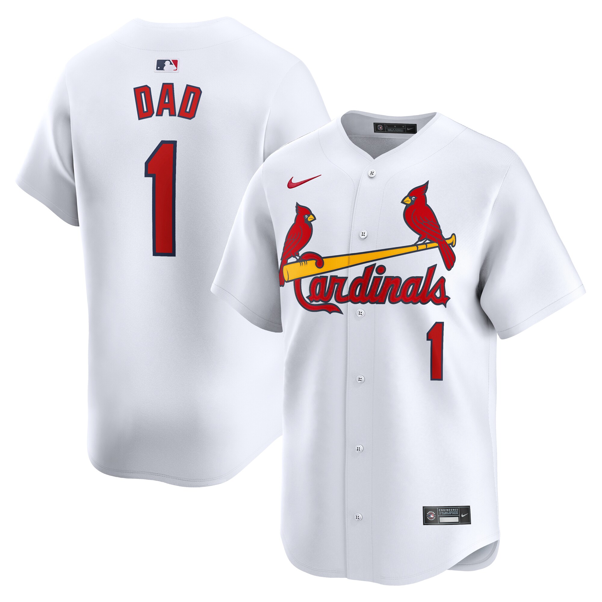 St. Louis Cardinals  #1 Dad Home Limited Jersey - White