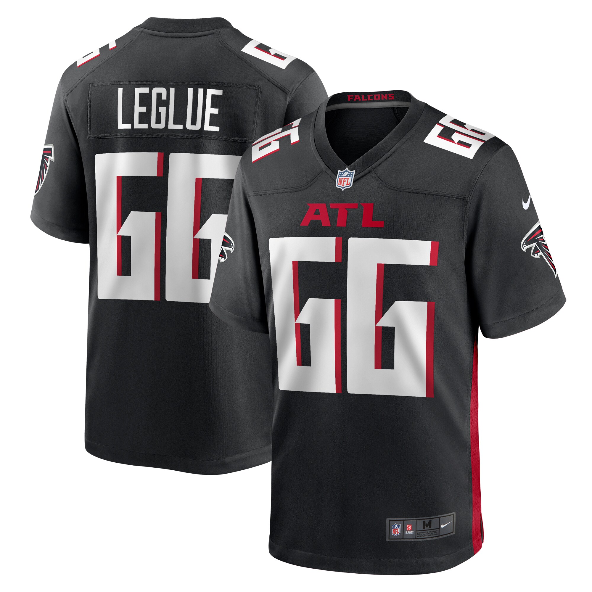 John Leglue Atlanta Falcons Nike Team Game Jersey - Black