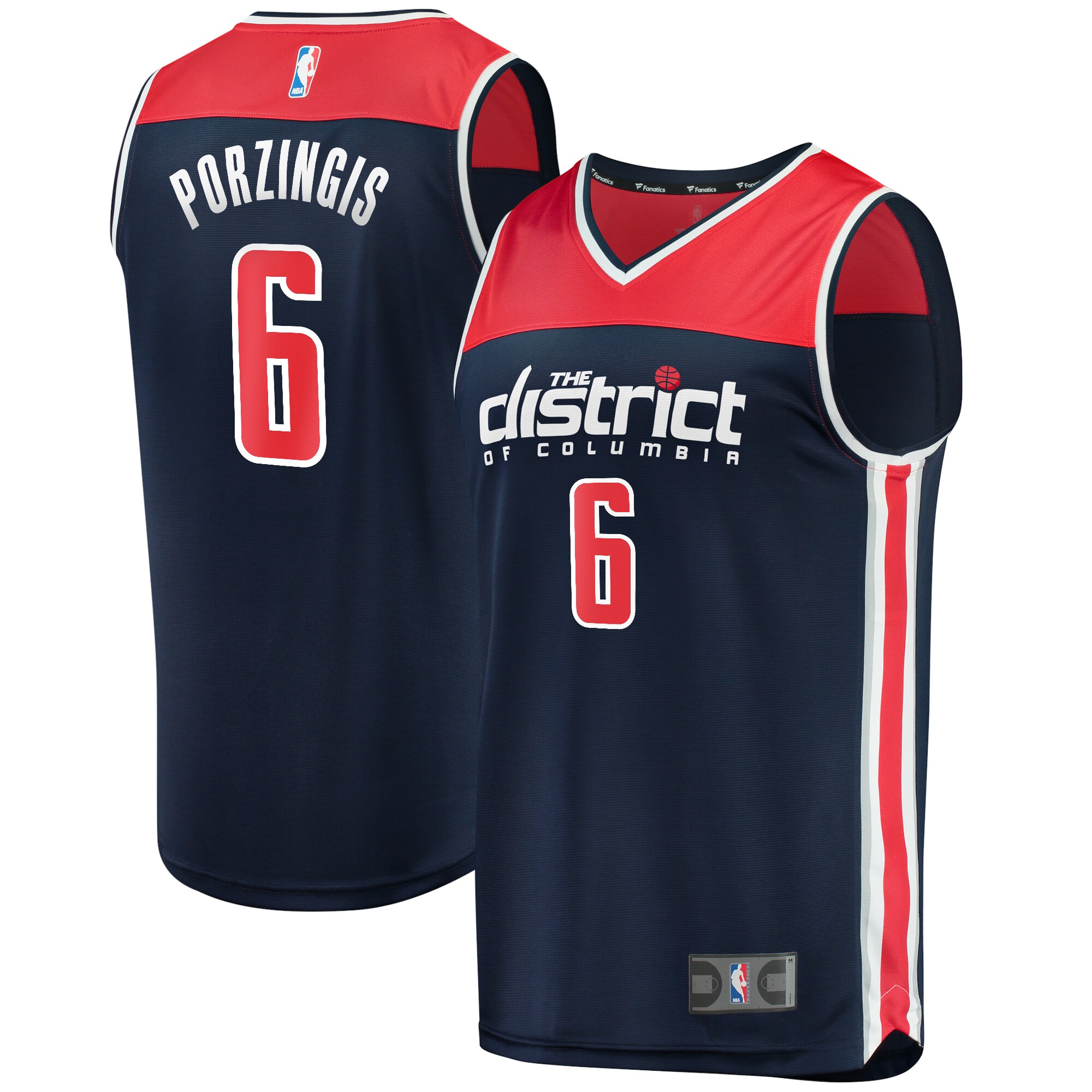 Kristaps Porzingis Washington Wizards Fanatics Fast Break Replica Player Jersey - Statement Edition - Navy