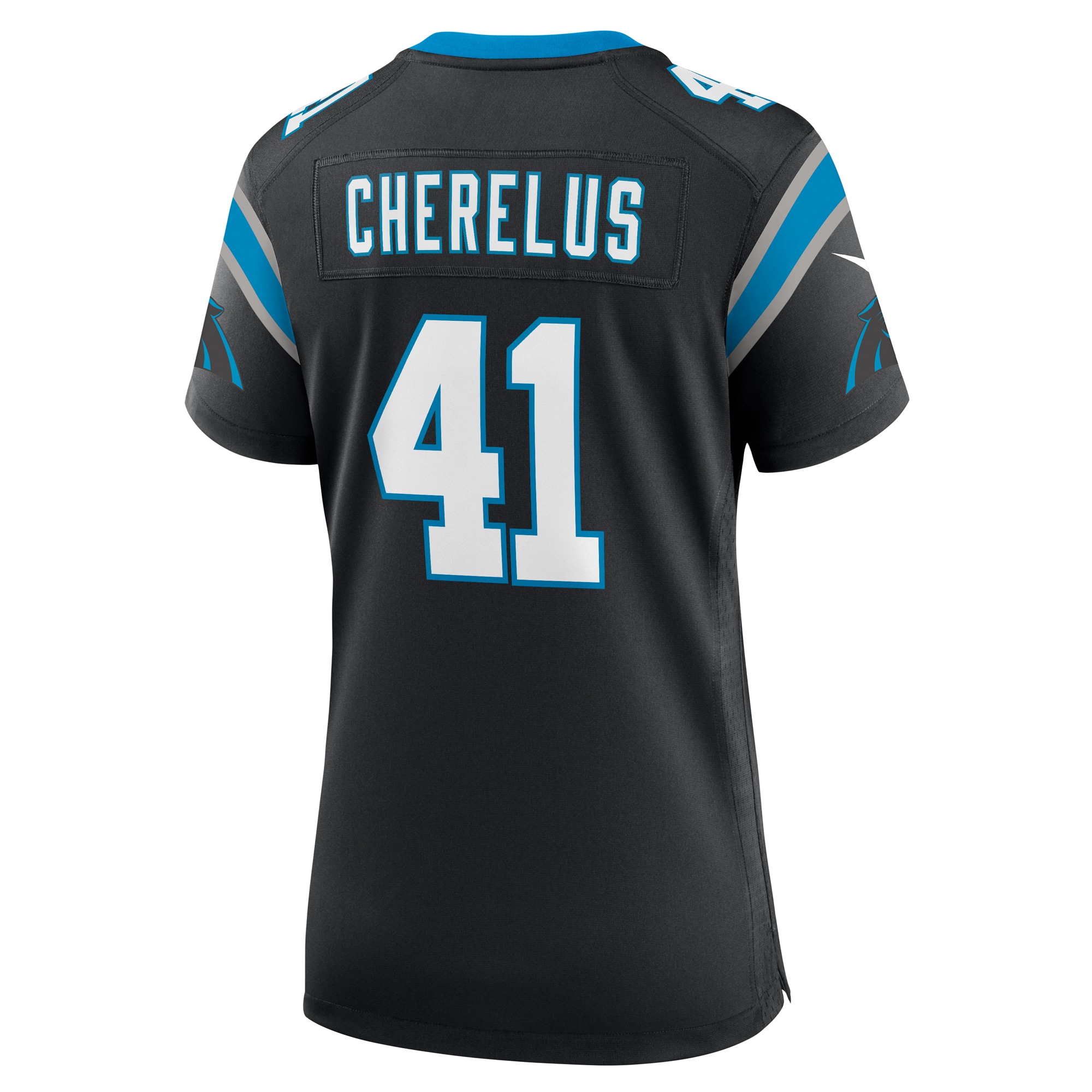 Claudin Cherelus Carolina Panthers  Women's Team Game Jersey -  Black