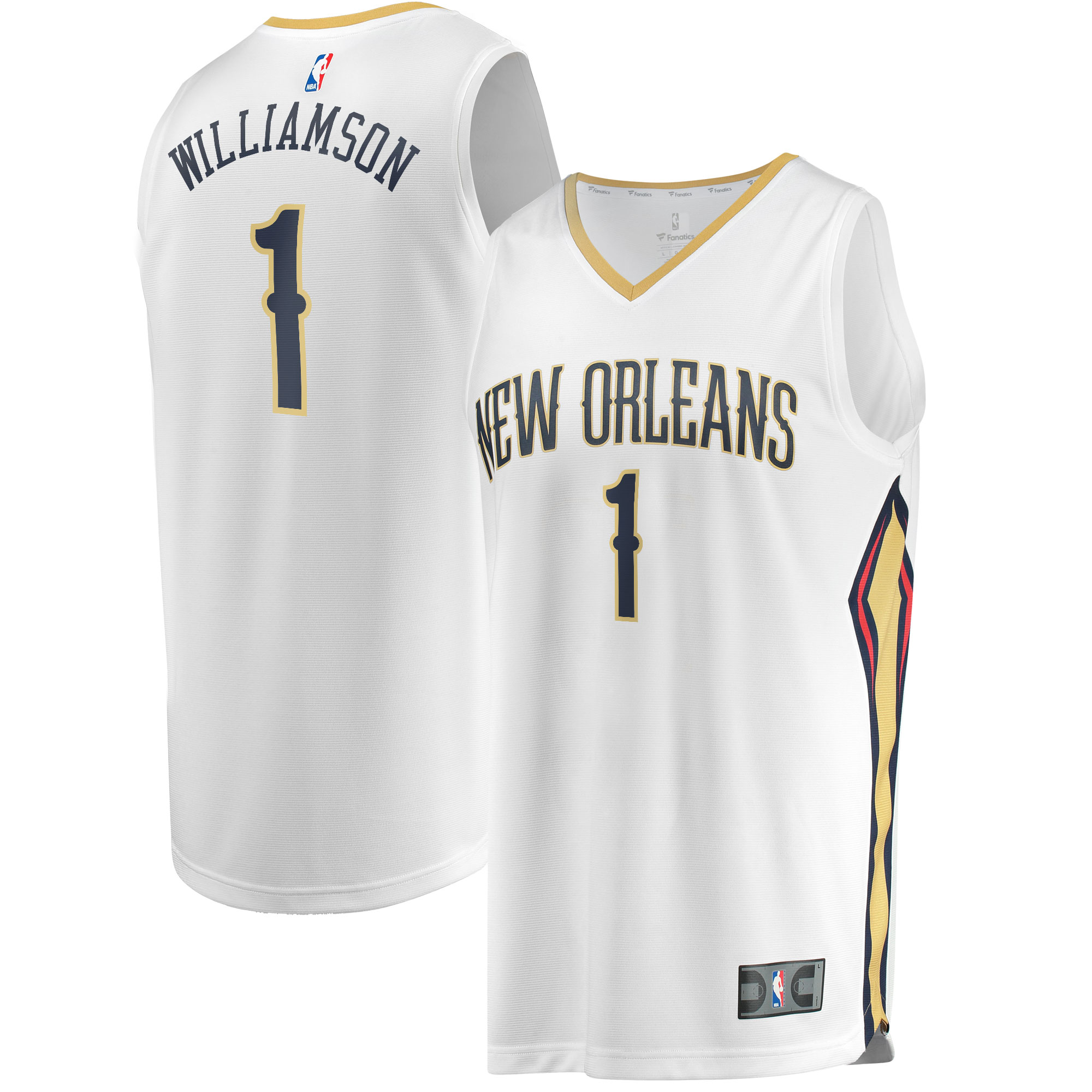 Zion Williamson New Orleans Pelicans Fanatics Replica Fast Break Jersey White - Association Edition