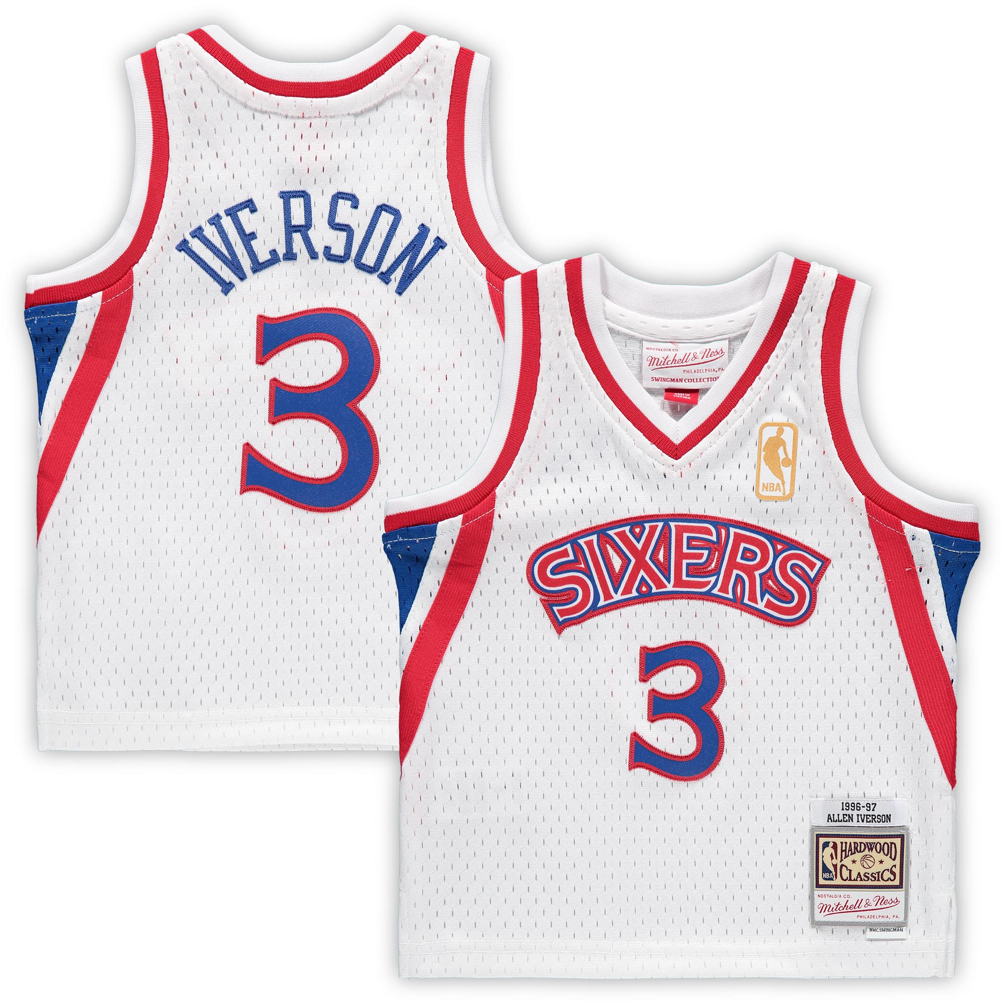 Allen Iverson Philadelphia 76ers Mitchell & Ness Infant 1996\/97 Hardwood Classics Retired Player Jersey - White