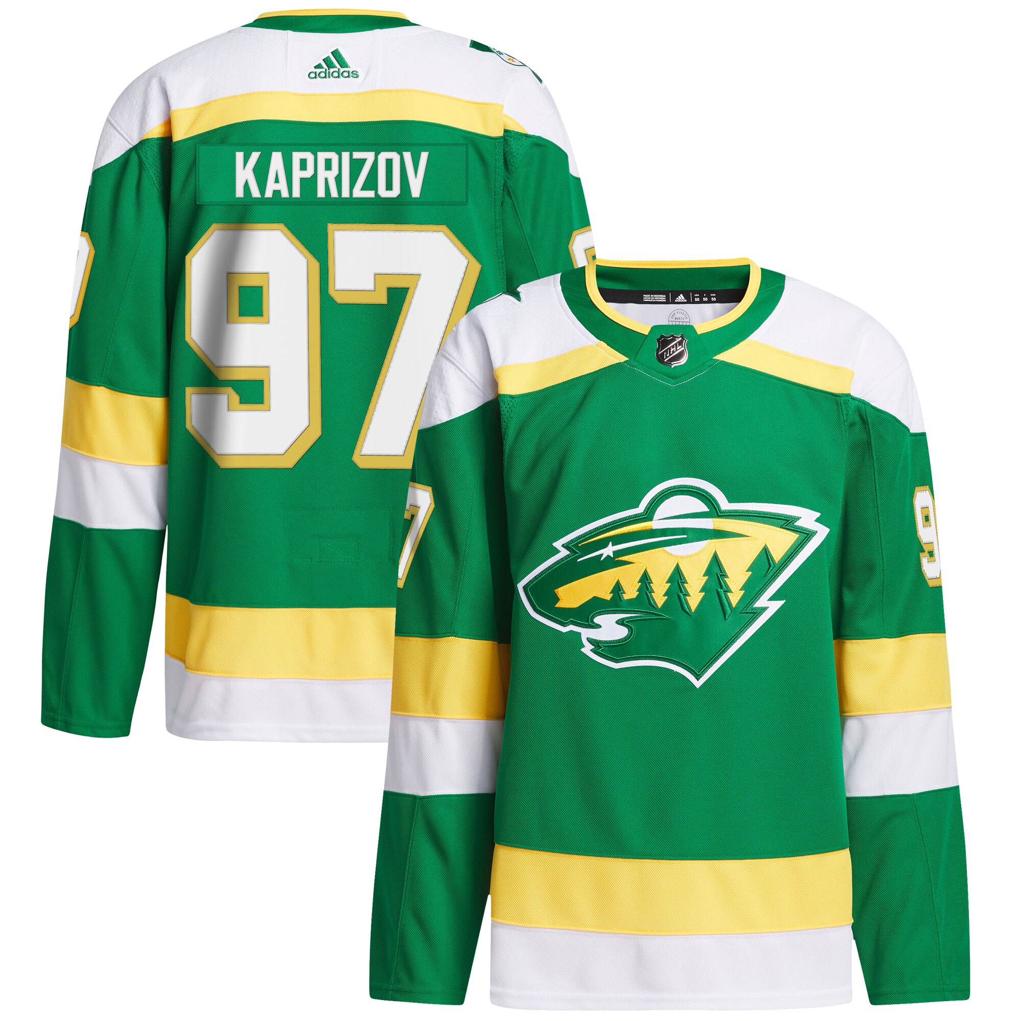Kirill Kaprizov Minnesota Wild adidas 2023\/24 Alternate Primegreen Authentic Player Jersey - Green
