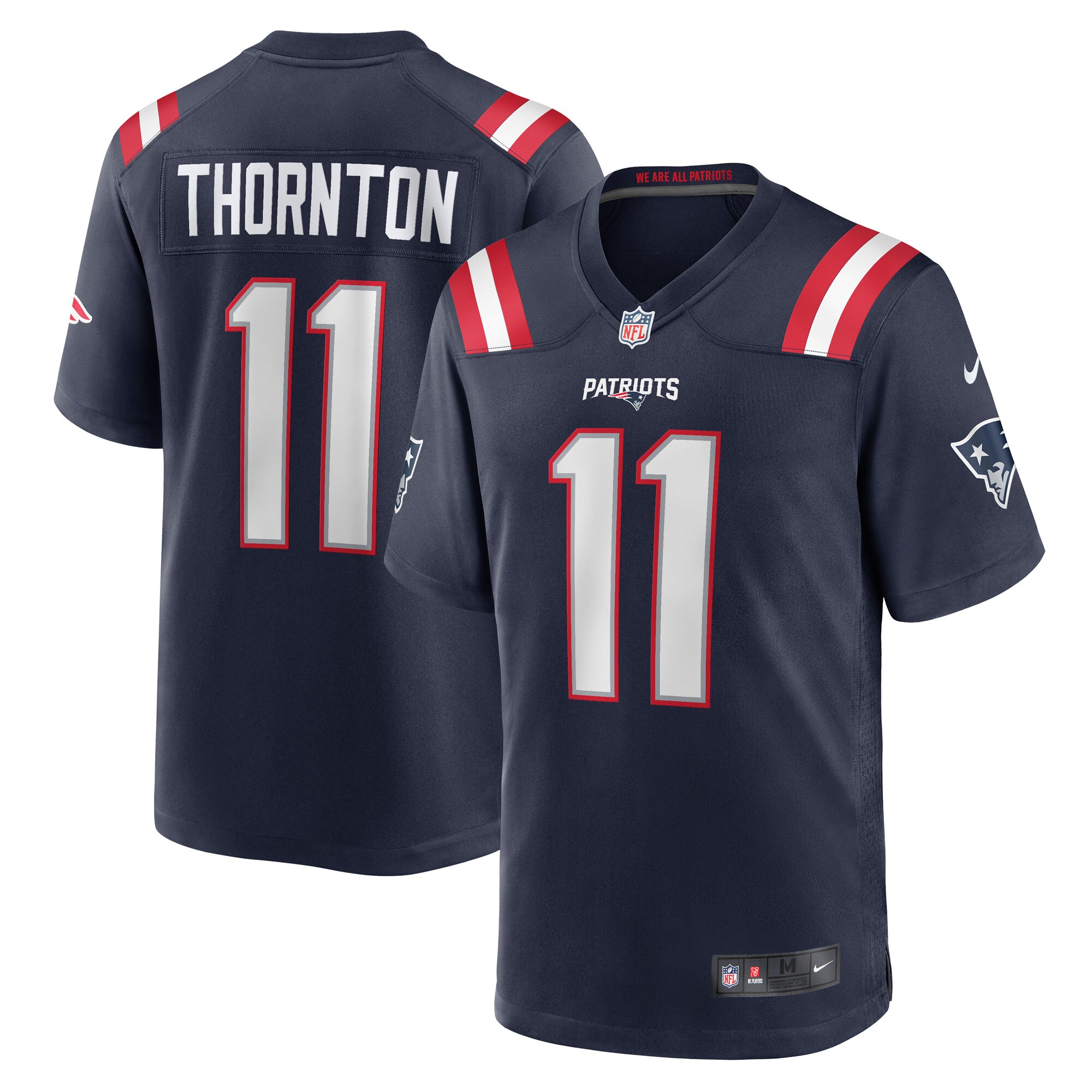 Tyquan Thornton New England Patriots  Game Player Jersey - Navy