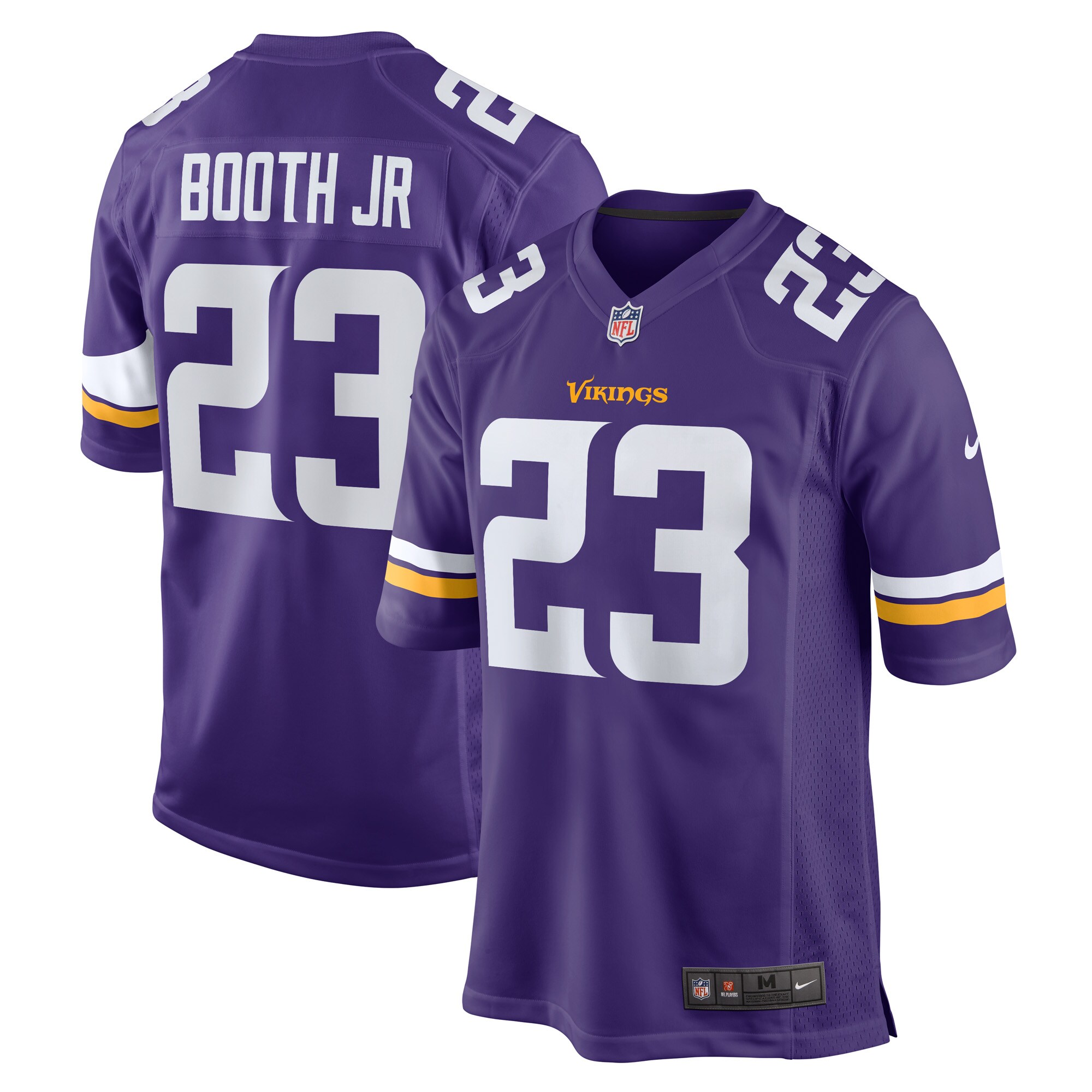 Andrew Booth Jr. Minnesota Vikings  Player Game Jersey - Purple