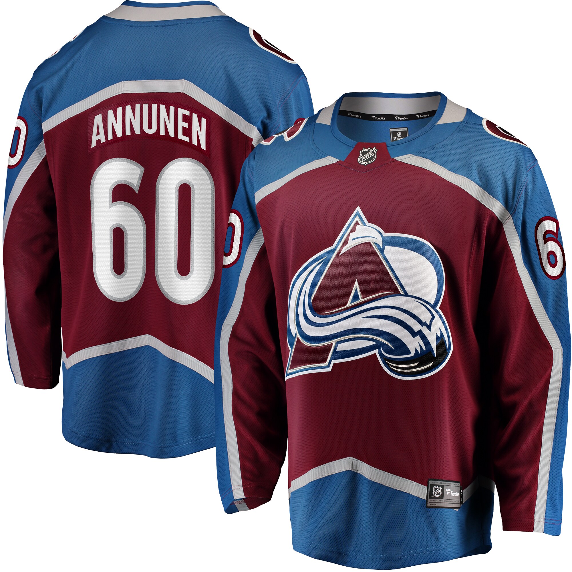 Justus Annunen Colorado Avalanche Fanatics Home Premier Breakaway Player Jersey - Burgundy