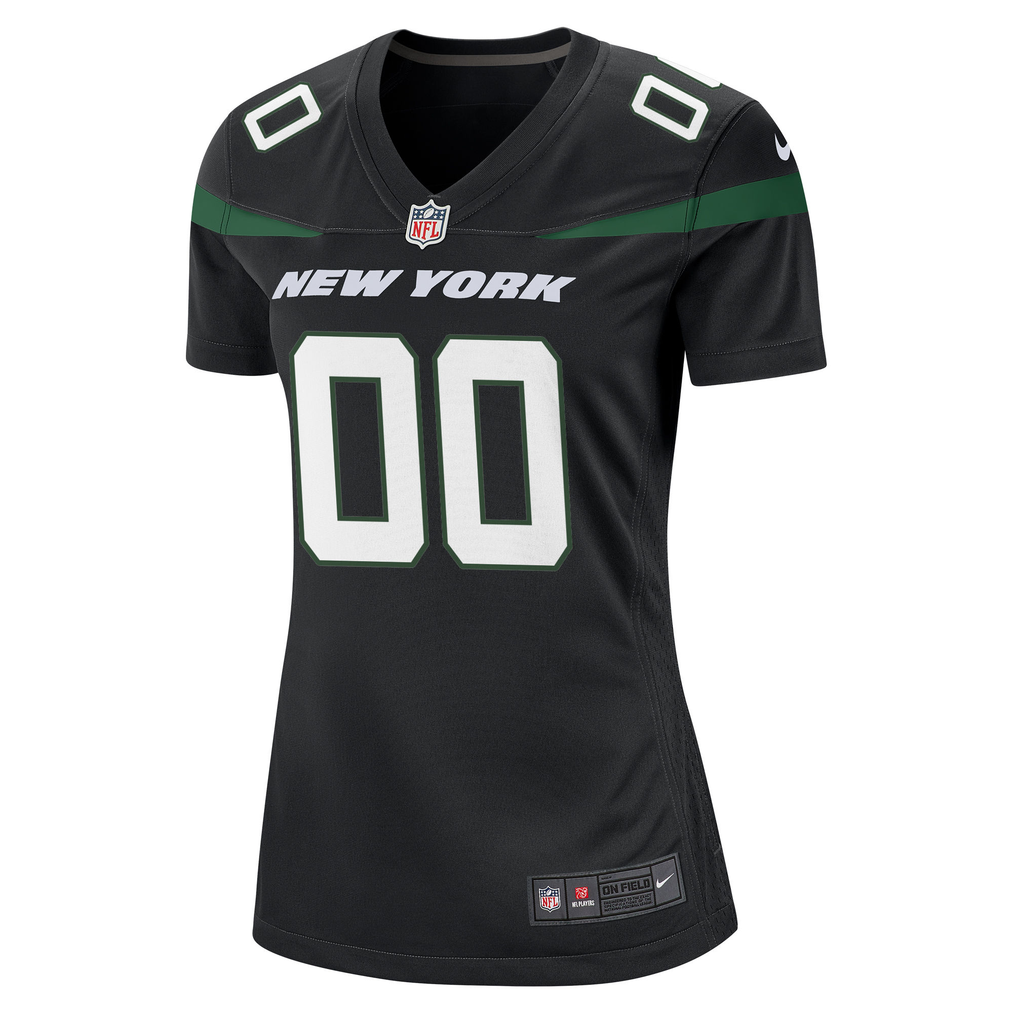 New York Jets  Women's Alternate Custom Game Jersey - Stealth Black
