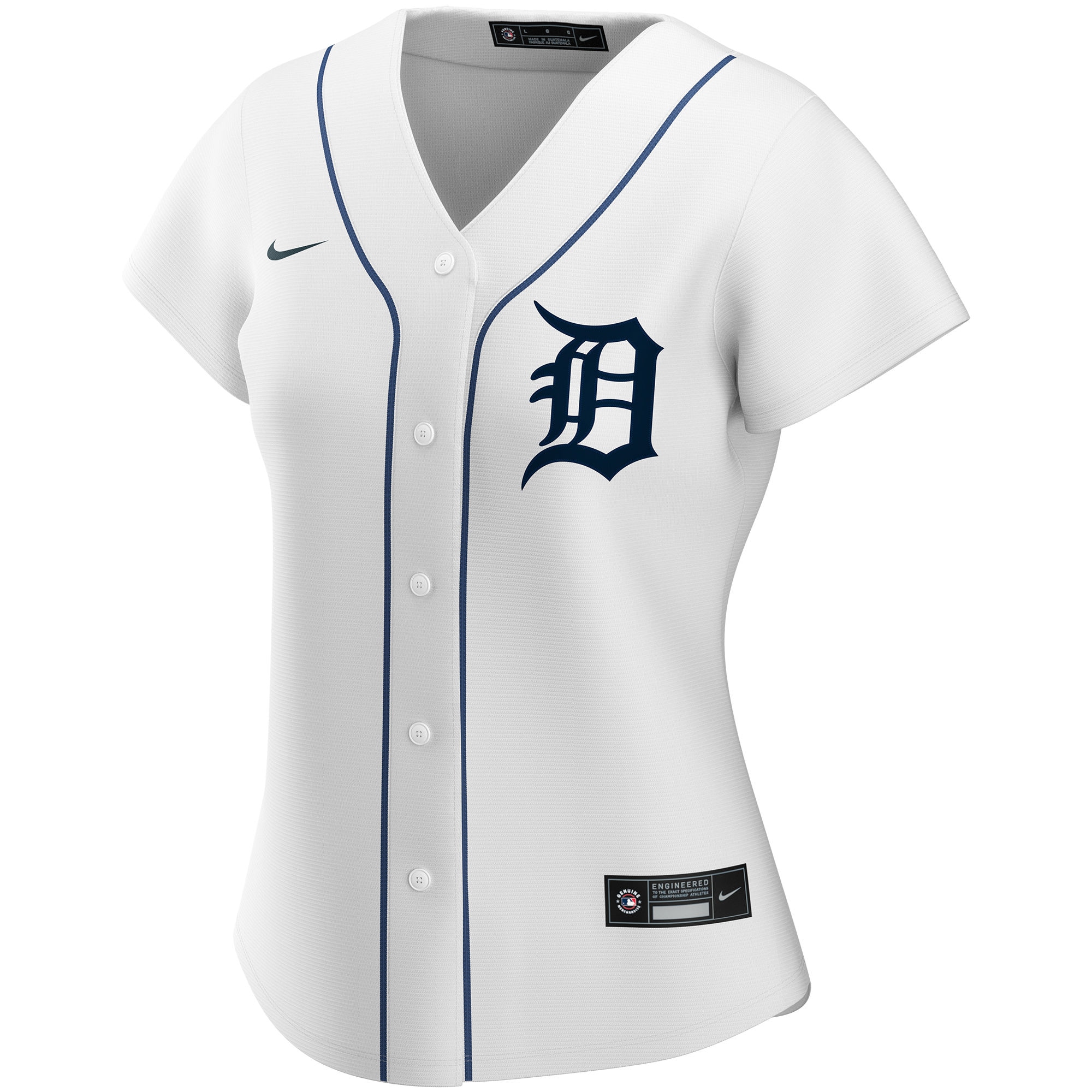 Detroit Tigers  Women's Home Replica Custom Jersey - White