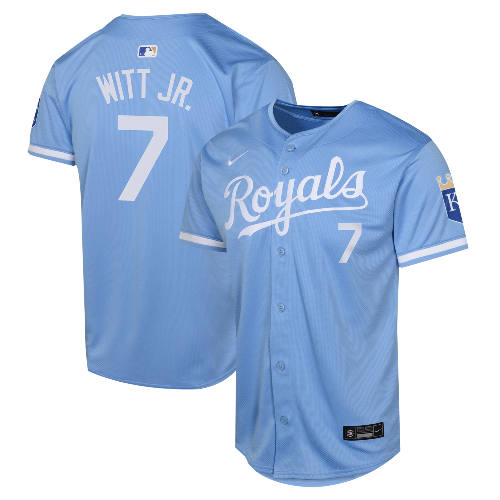 Bobby Witt Kansas City Royals  Youth Alternate Limited Player Jersey\u00c2\u00a0\u00e2\u20ac\u201c Light Blue