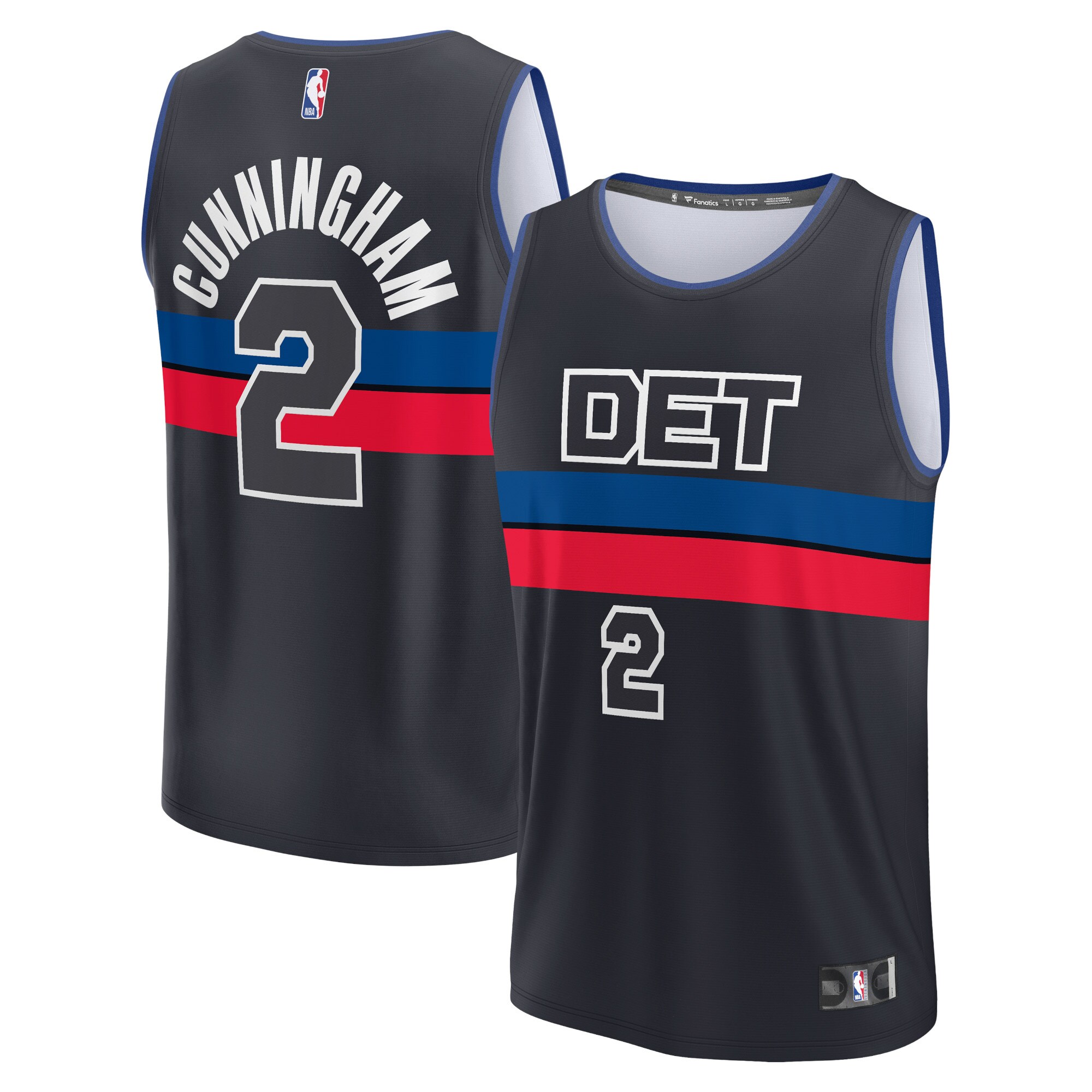 Cade Cunningham Detroit Pistons Fanatics Fast Break Replica Player Jersey - Statement Edition - Black