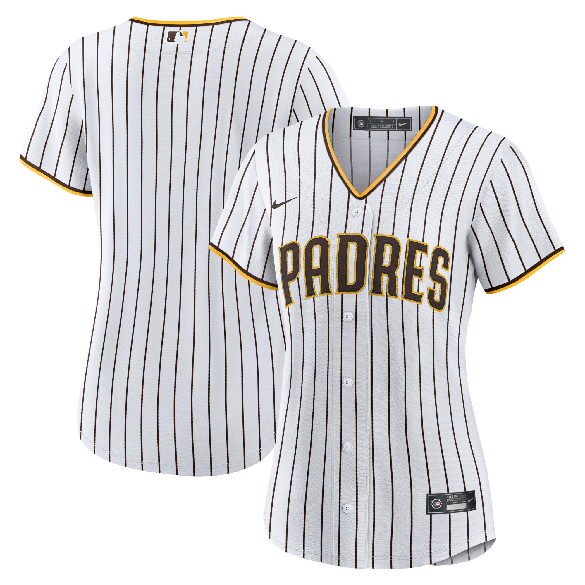 San Diego Padres  Women's Home Blank Replica Jersey - White