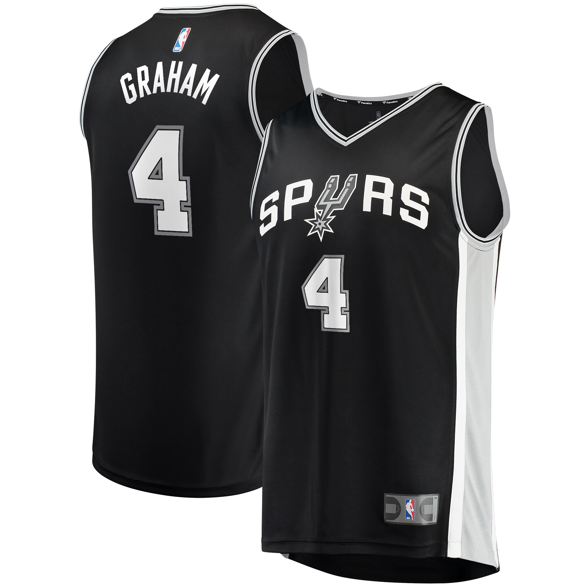 Devonte' Graham San Antonio Spurs Fanatics Fast Break Player Jersey - Icon Edition - Black