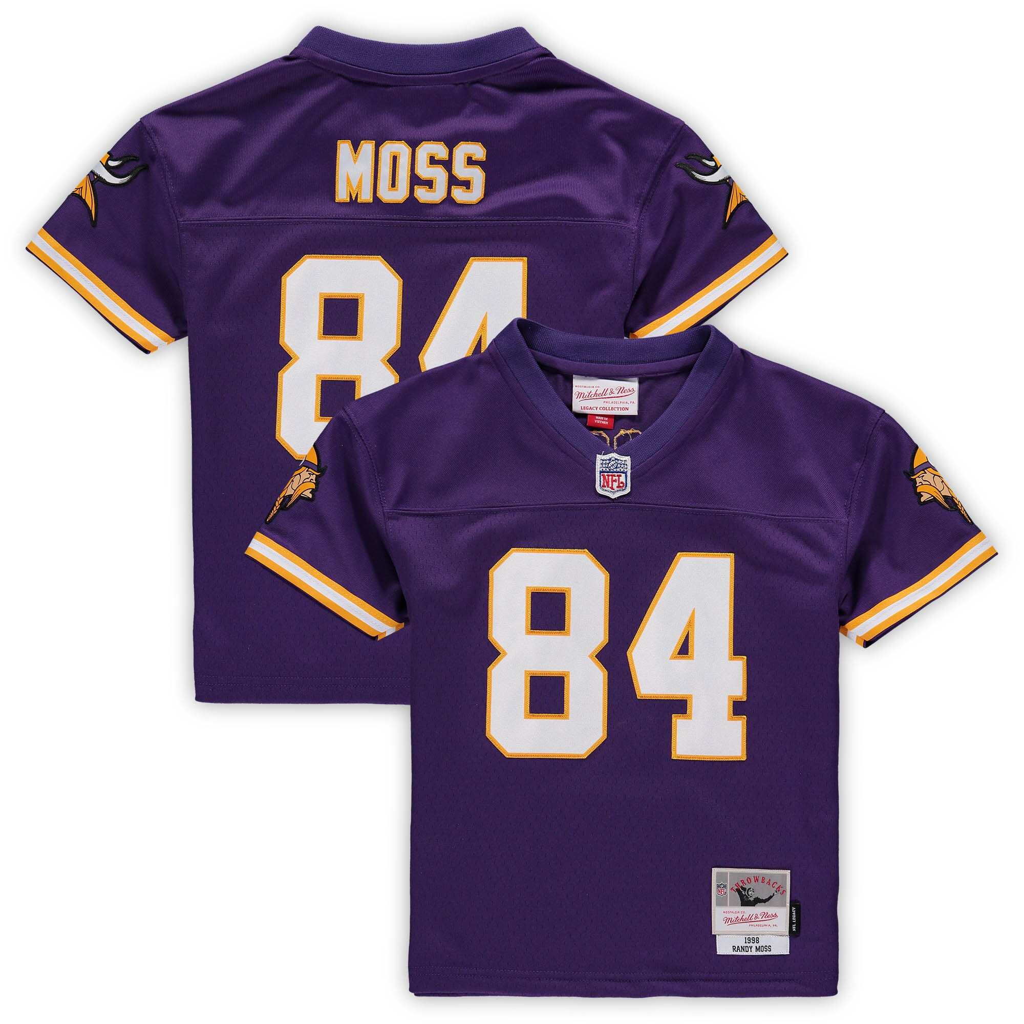 Randy Moss Minnesota Vikings Mitchell & Ness Male Preschool 1998 Retired Legacy Jersey - Purple