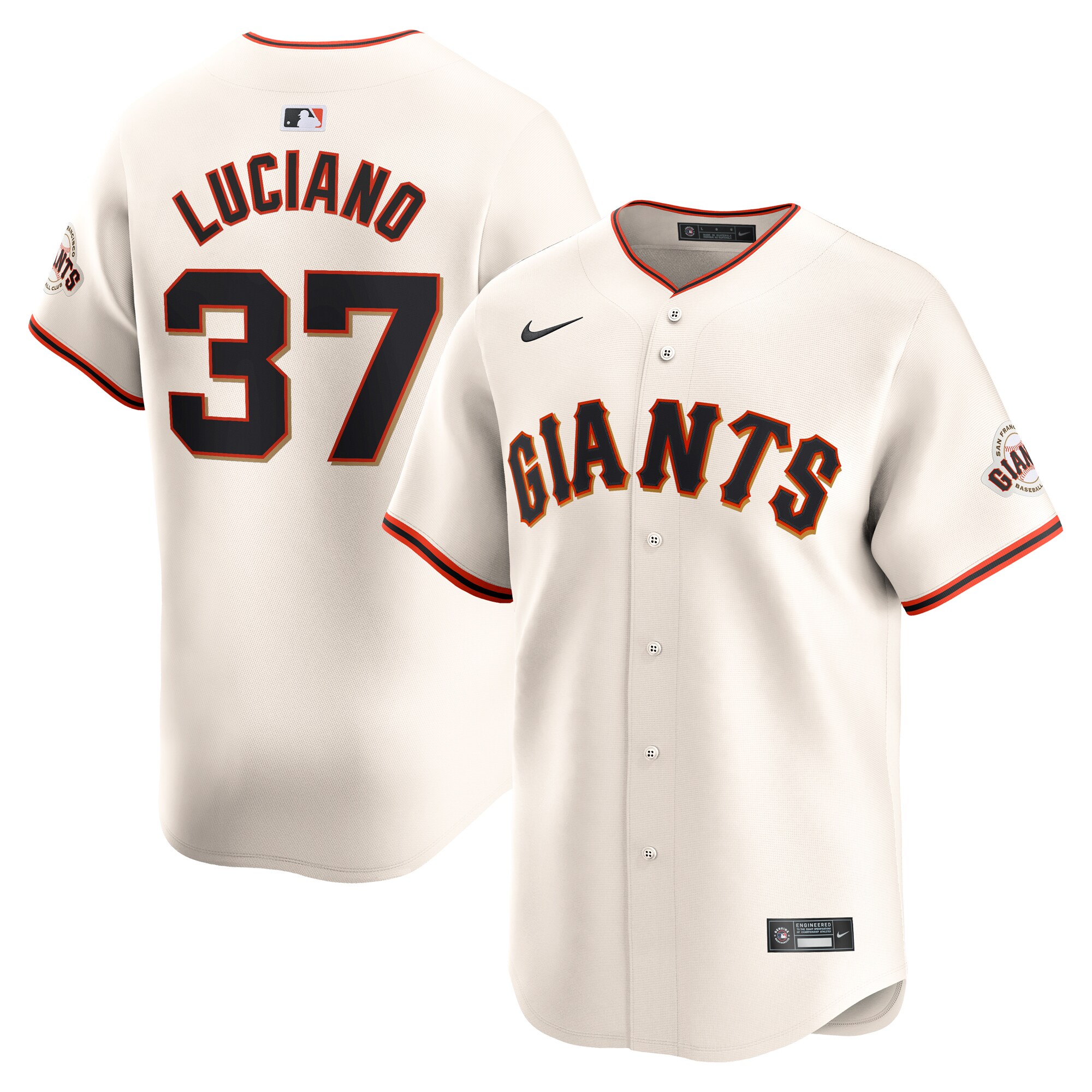 Marco Luciano San Francisco Giants  Home Limited Player Jersey - Cream
