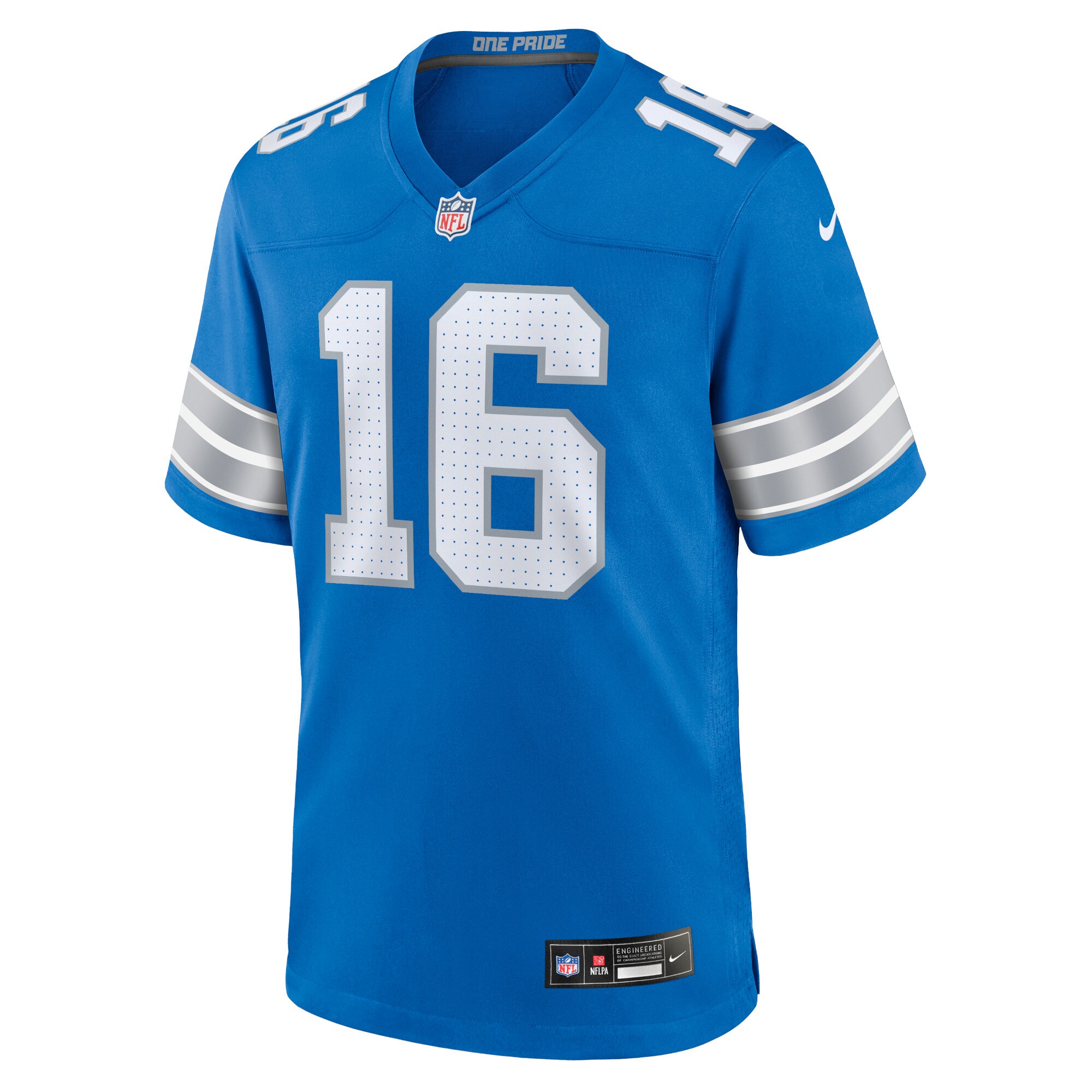 Jared Goff Detroit Lions  Game Jersey - Blue