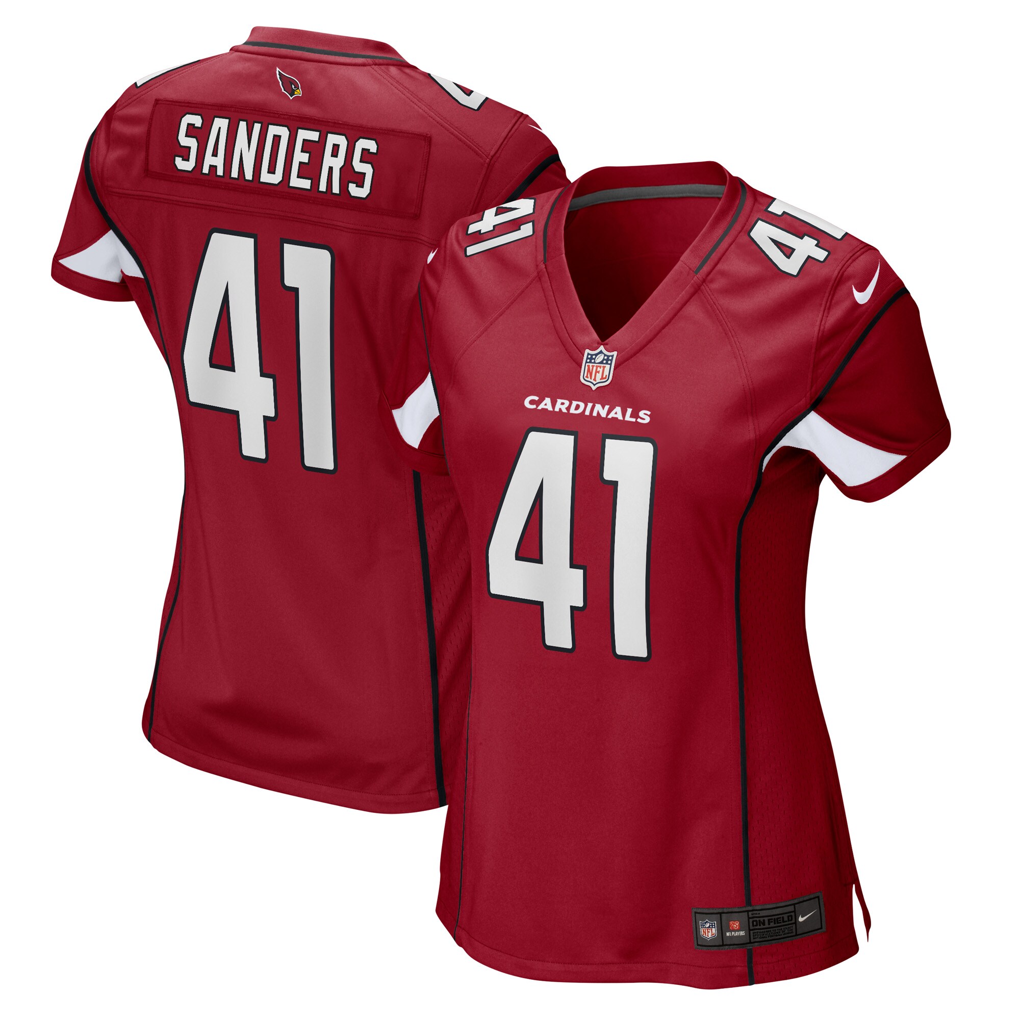 Myjai Sanders Arizona Cardinals  Women's Game Player Jersey - Cardinal