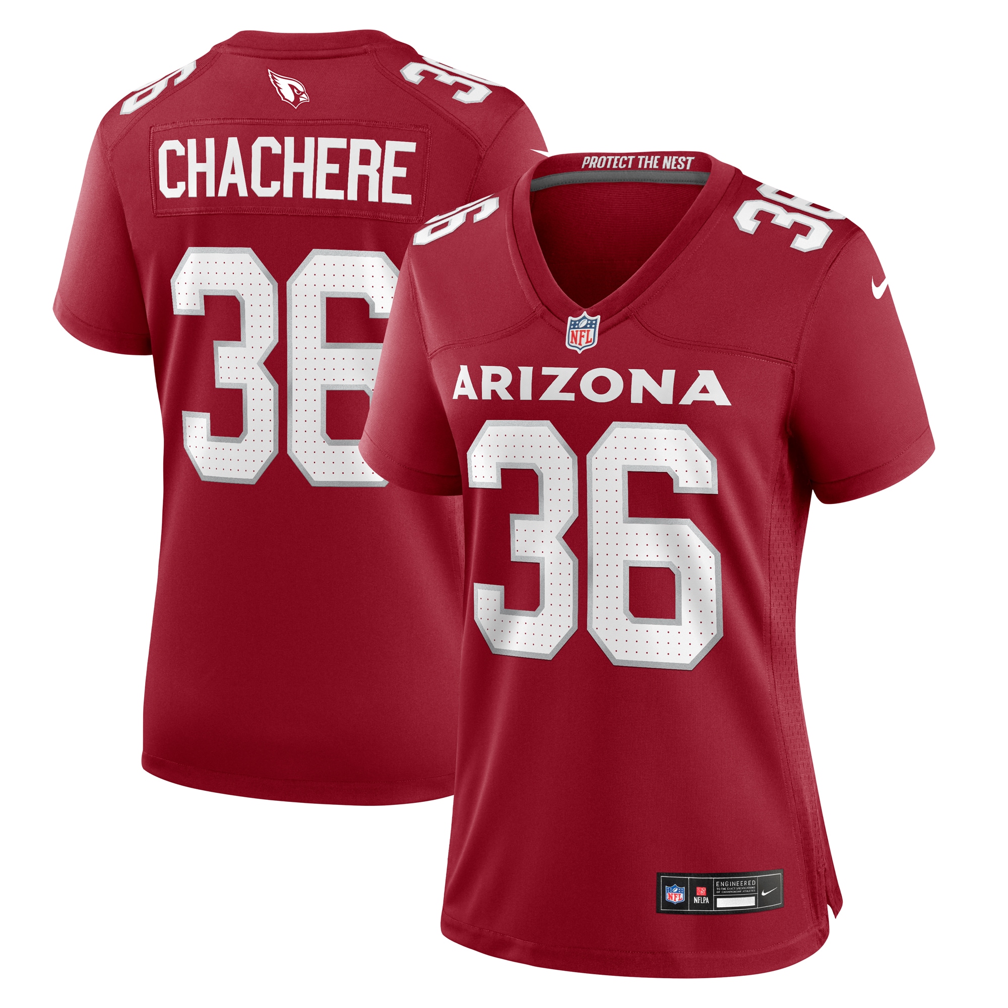 Andre Chachere Arizona Cardinals  Women's Team Game Jersey -  Cardinal